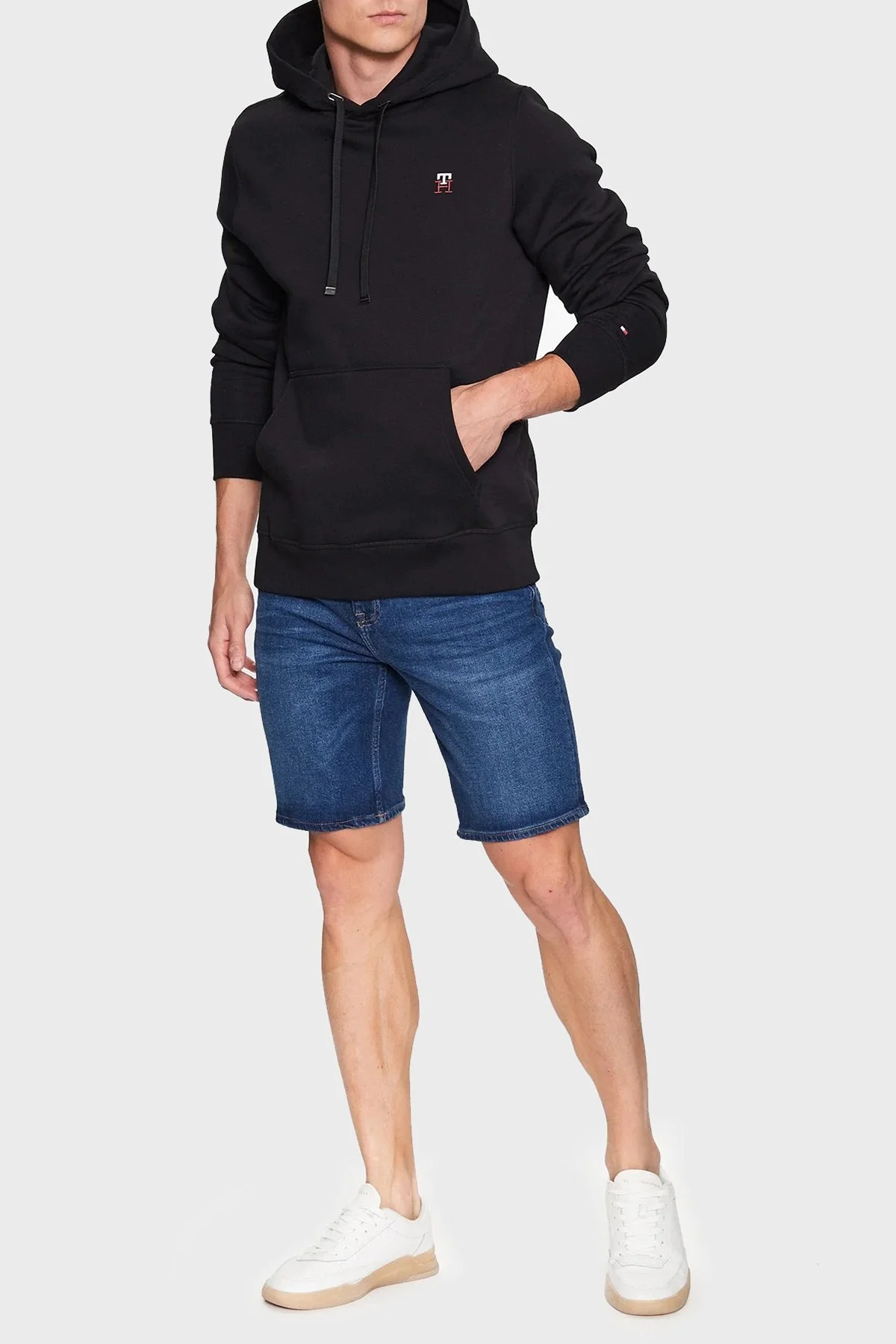 Tommy Hilfiger Pamuklu Regular Fit Kapüşonlu Erkek Sweat MW0MW29283 BDS SİYAH - 3