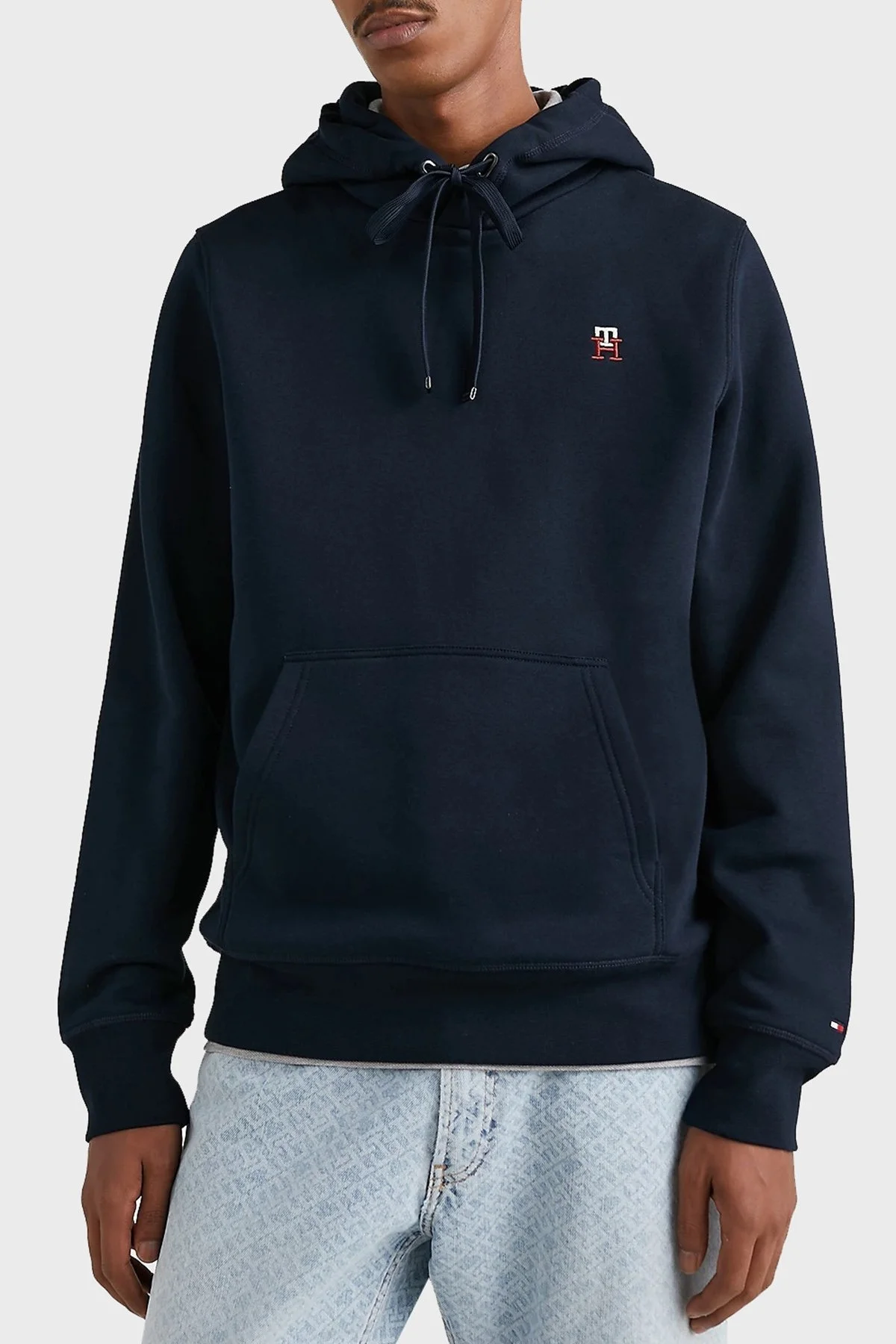 Tommy Hilfiger Pamuklu Regular Fit Kapüşonlu Erkek Sweat MW0MW29283 DW5 LACİVERT - 1