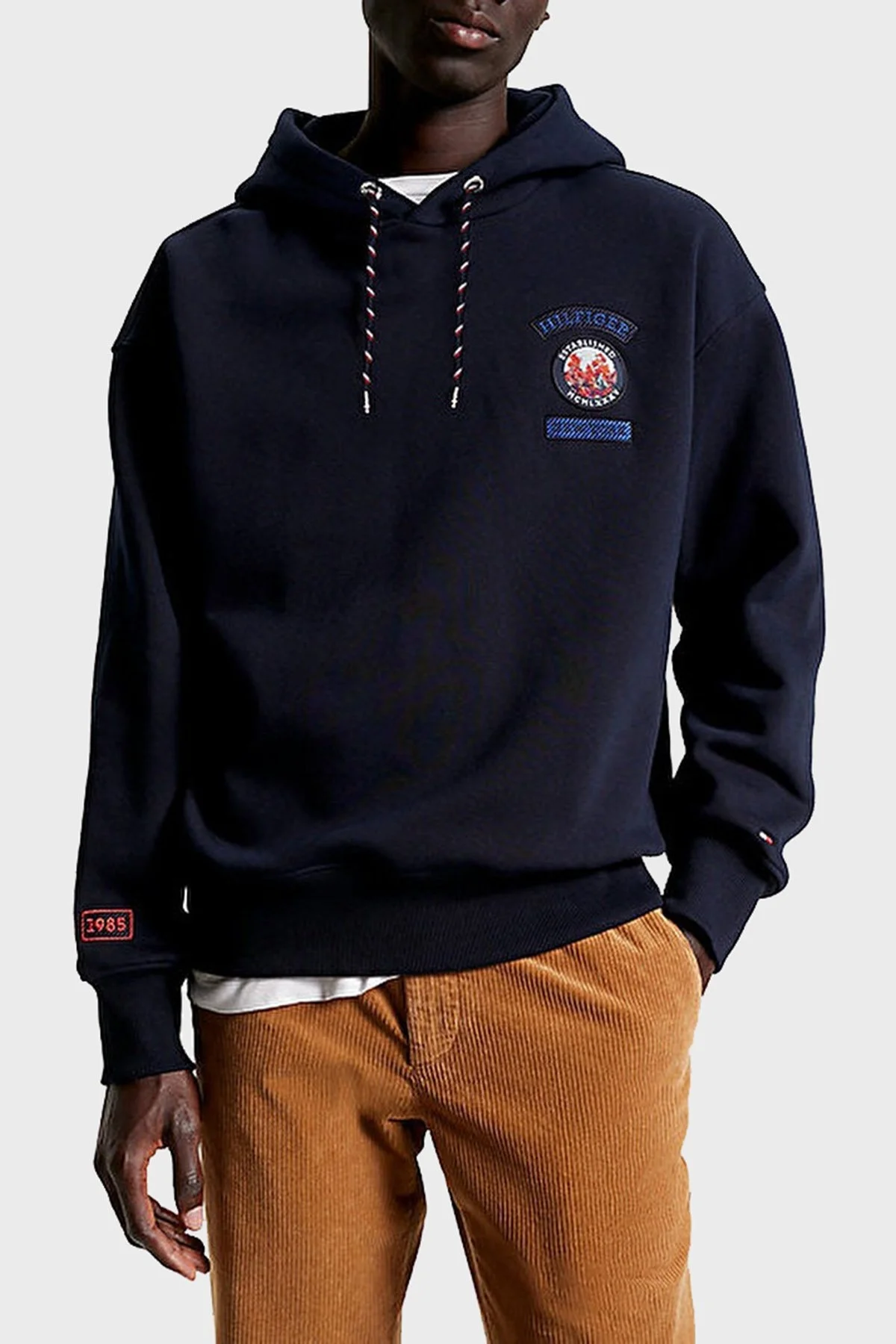 Tommy Hilfiger Pamuklu Regular Fit Kapüşonlu Erkek Sweat MW0MW32676 DW5 LACİVERT - 1