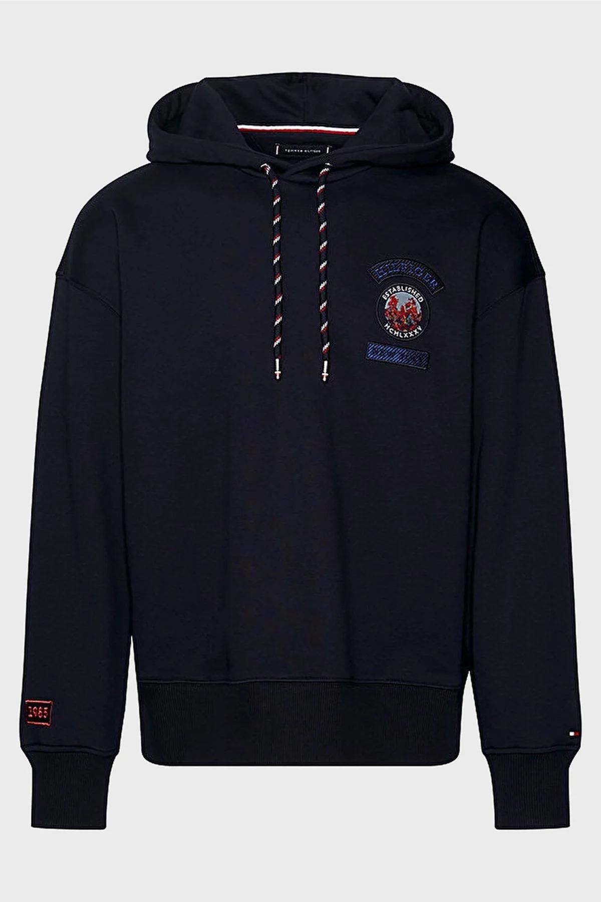 Tommy Hilfiger Pamuklu Regular Fit Kapüşonlu Erkek Sweat MW0MW32676 DW5 LACİVERT - 5