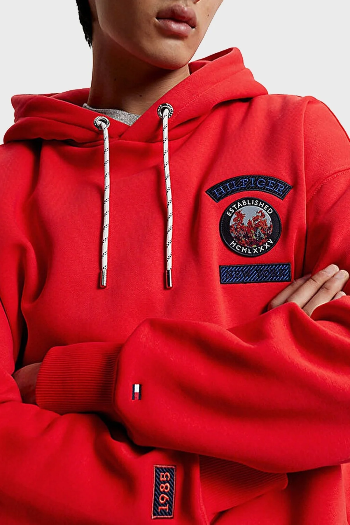 Tommy Hilfiger Pamuklu Regular Fit Kapüşonlu Erkek Sweat MW0MW32676 SNE KIRMIZI - 3