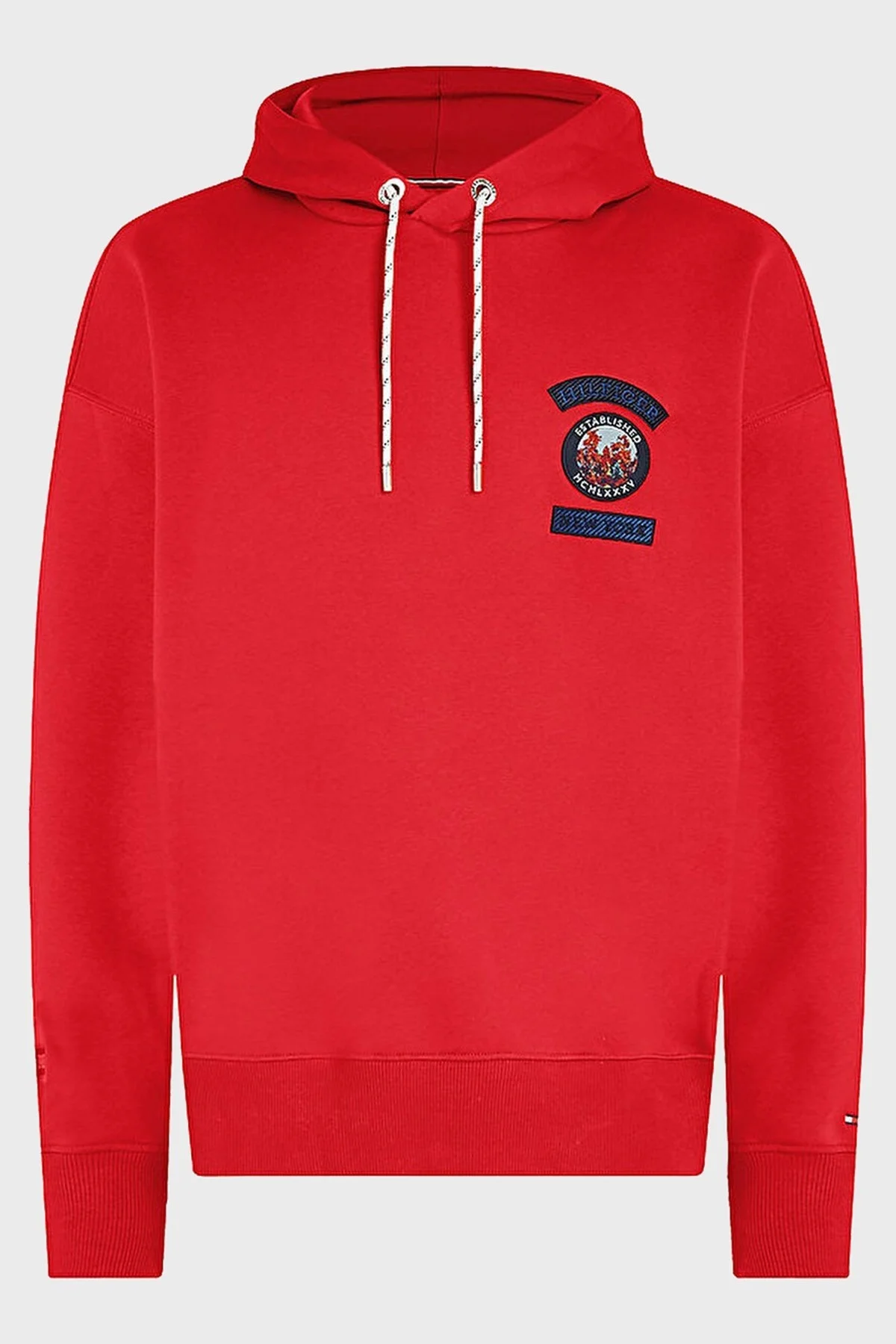 Tommy Hilfiger Pamuklu Regular Fit Kapüşonlu Erkek Sweat MW0MW32676 SNE KIRMIZI - 5