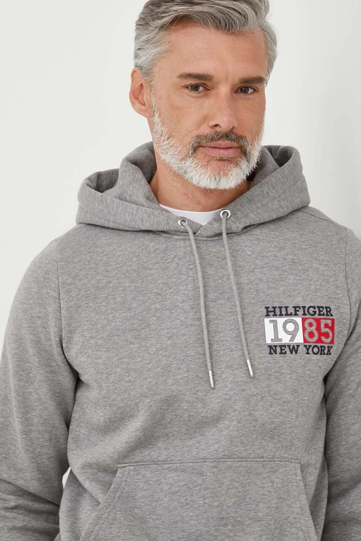 Tommy Hilfiger Pamuklu Regular Fit Kapüşonlu Erkek Sweat MW0MW32681 P91 GRİ - 4