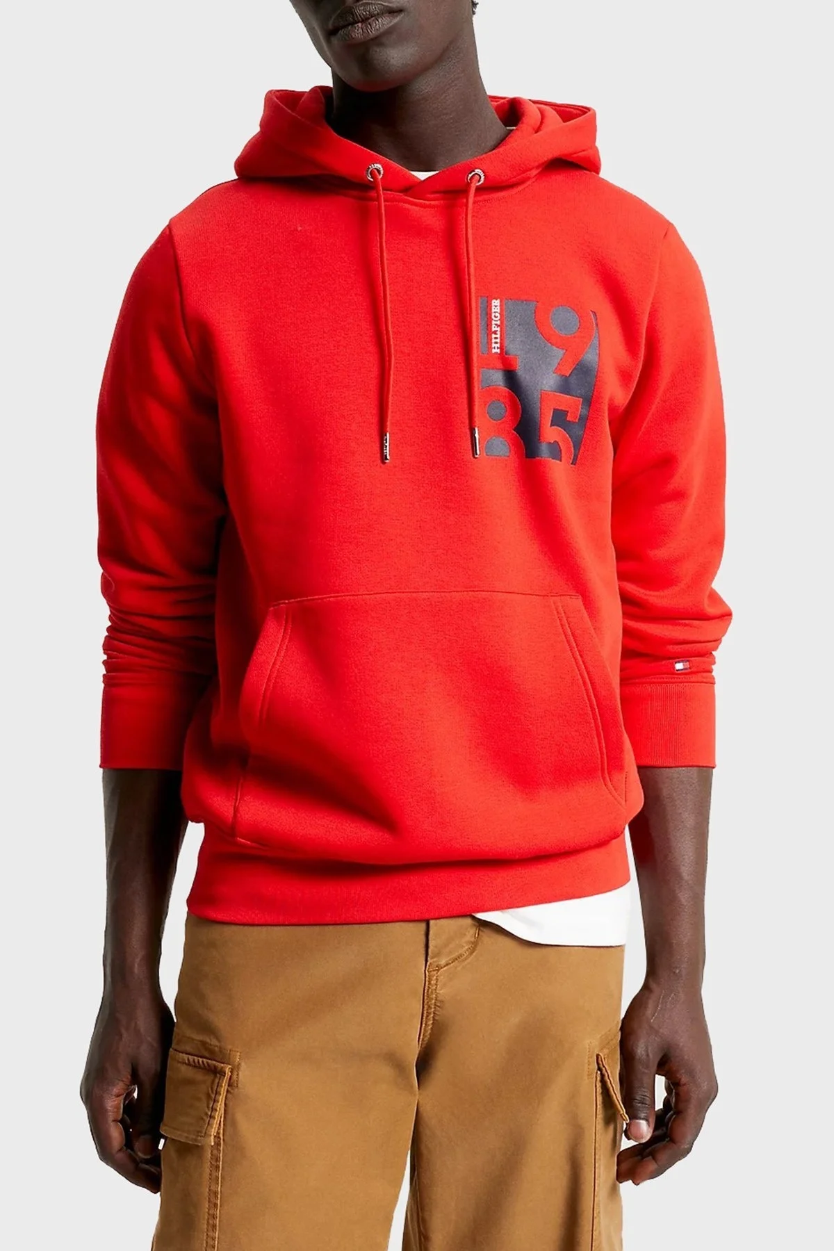 Tommy Hilfiger Pamuklu Regular Fit Kapüşonlu Erkek Sweat MW0MW32752 SNE KIRMIZI - 1