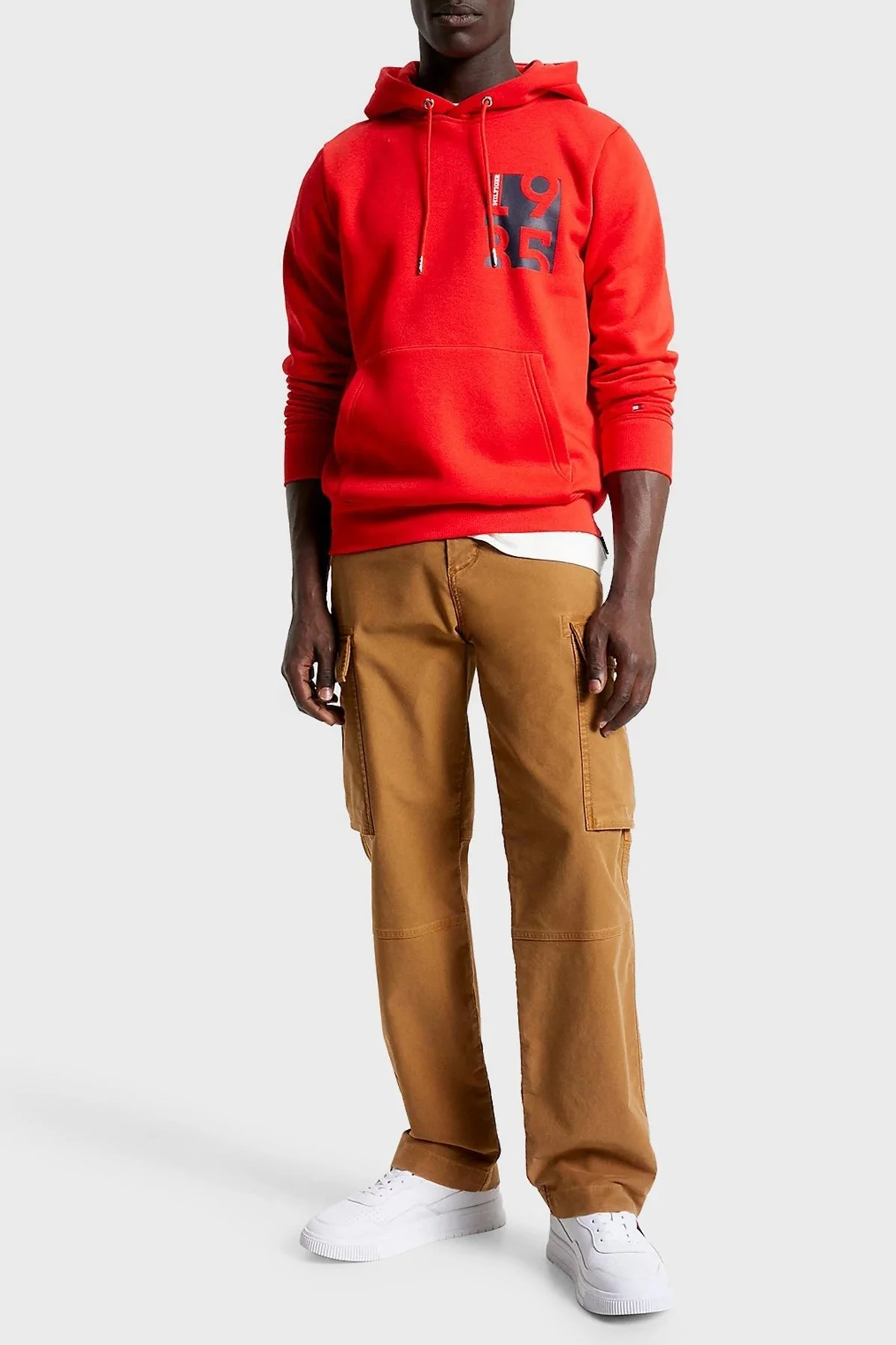 Tommy Hilfiger Pamuklu Regular Fit Kapüşonlu Erkek Sweat MW0MW32752 SNE KIRMIZI - 2