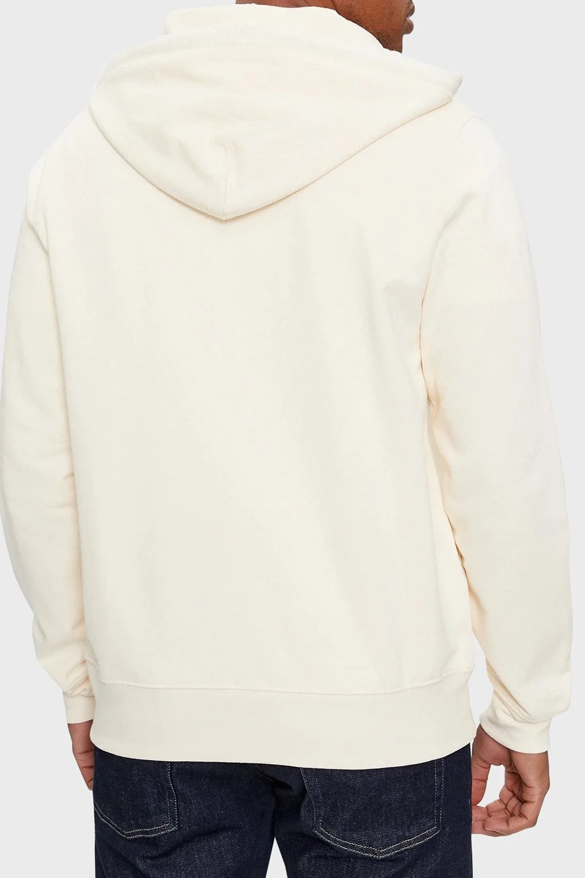 Tommy Hilfiger Pamuklu Regular Fit Kapüşonlu Erkek Sweat MW0MW33658 AEF BEJ - 3