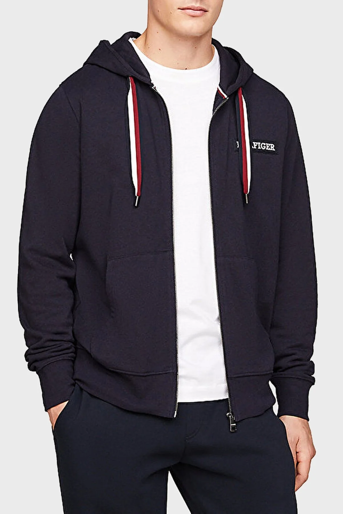 Tommy Hilfiger Pamuklu Regular Fit Kapüşonlu Erkek Sweat MW0MW33658 DW5 LACİVERT - 1