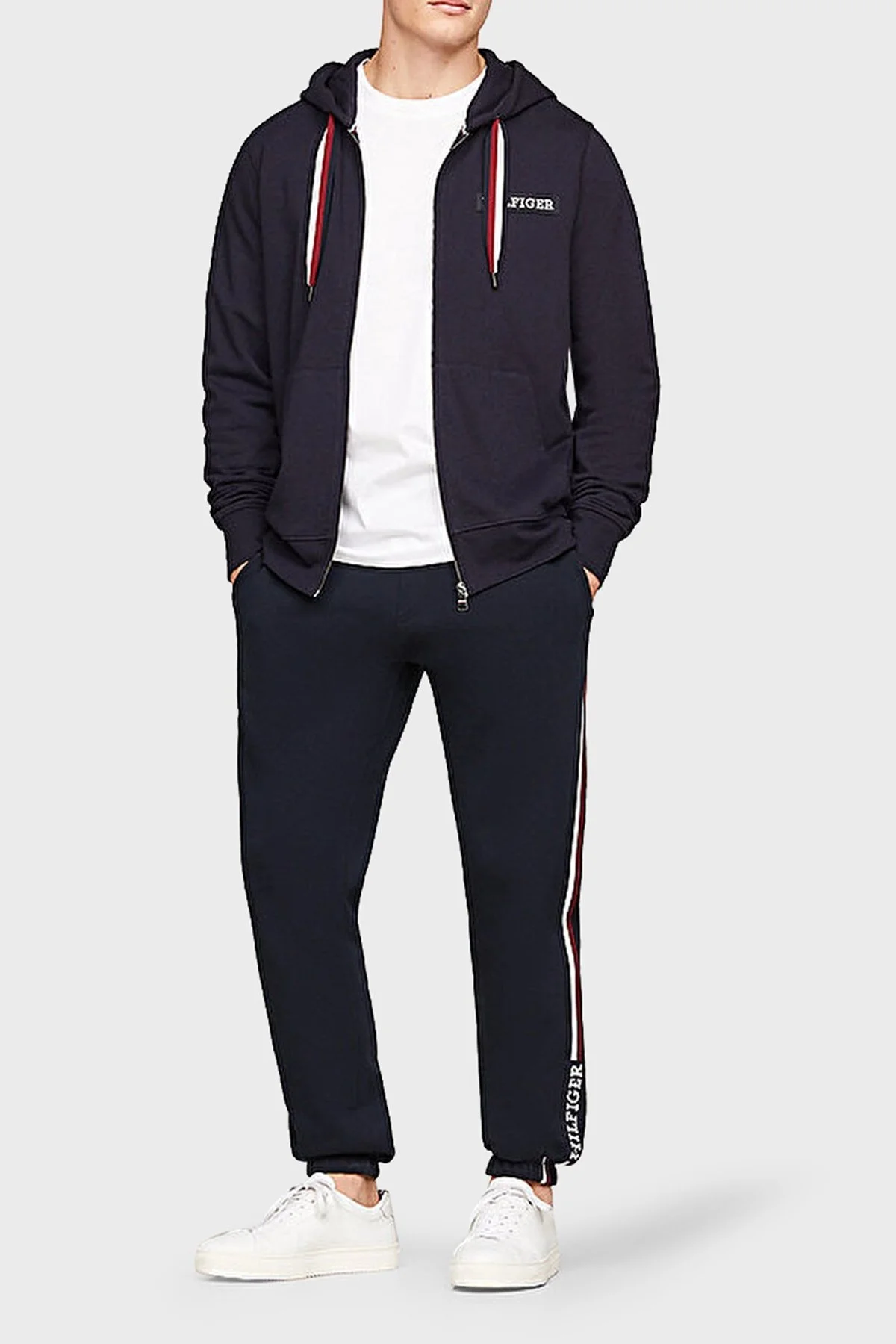 Tommy Hilfiger Pamuklu Regular Fit Kapüşonlu Erkek Sweat MW0MW33658 DW5 LACİVERT - 3
