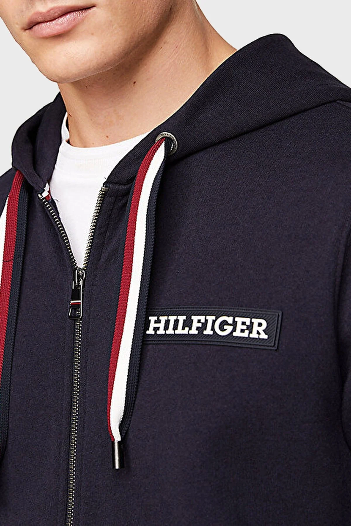 Tommy Hilfiger Pamuklu Regular Fit Kapüşonlu Erkek Sweat MW0MW33658 DW5 LACİVERT - 4