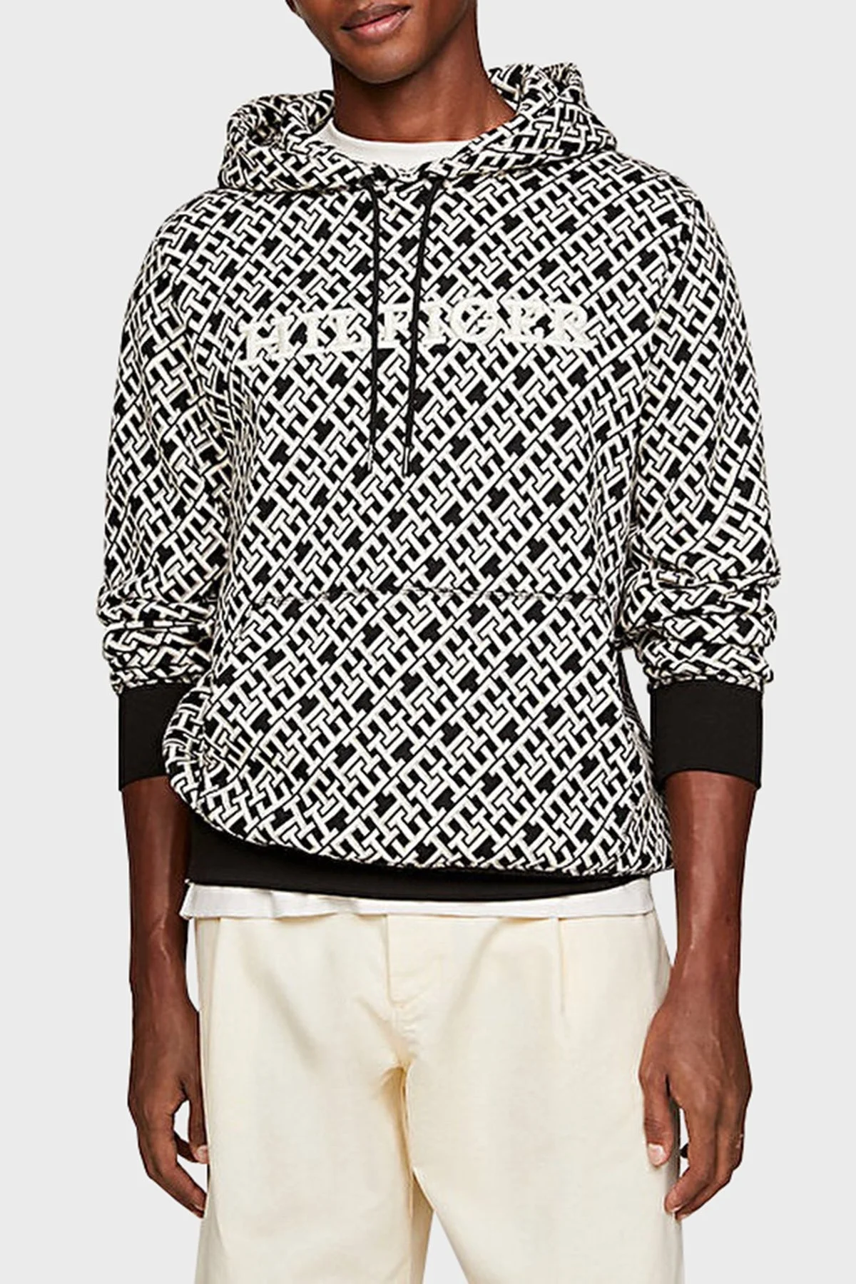 Tommy Hilfiger Pamuklu Regular Fit Kapüşonlu Erkek Sweat MW0MW34186 BDS SİYAH - 6