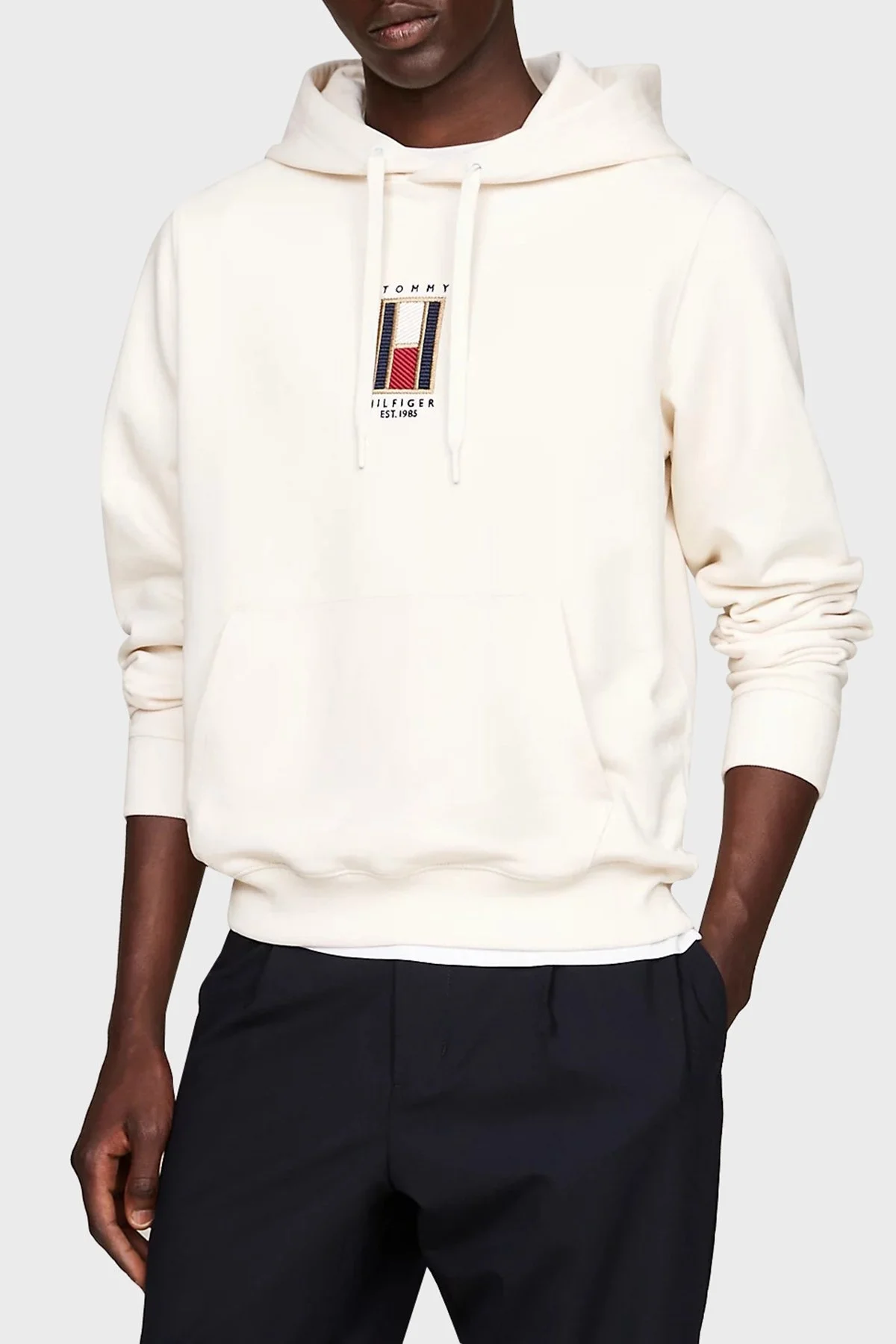 Tommy Hilfiger Pamuklu Regular Fit Kapüşonlu Erkek Sweat MW0MW35525 Z00 AÇIK BEJ - 6