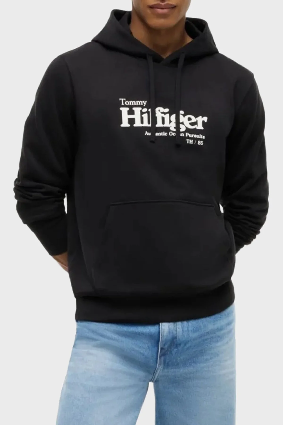 Tommy Hilfiger Pamuklu Regular Fit Kapüşonlu Erkek Sweat MW0MW43223 BDS Siyah - 1
