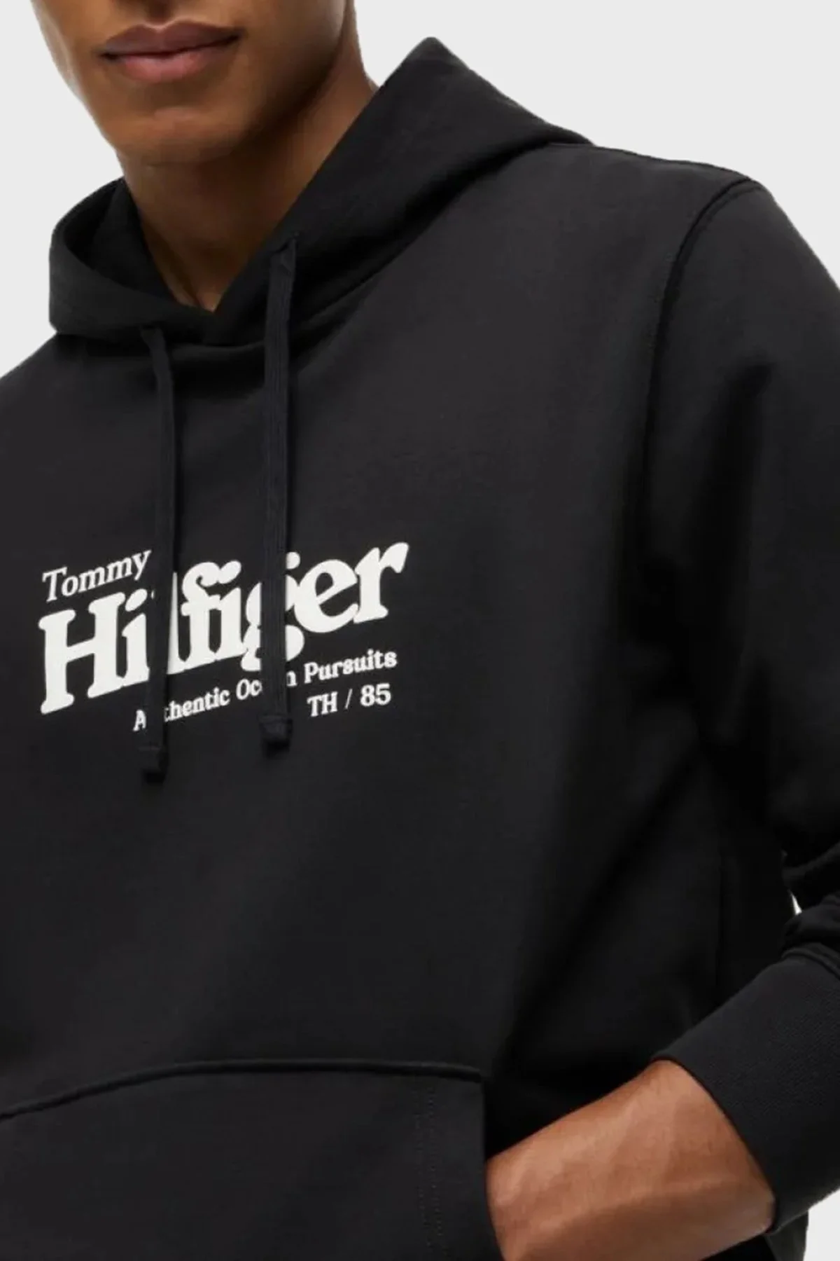 Tommy Hilfiger Pamuklu Regular Fit Kapüşonlu Erkek Sweat MW0MW43223 BDS Siyah - 4