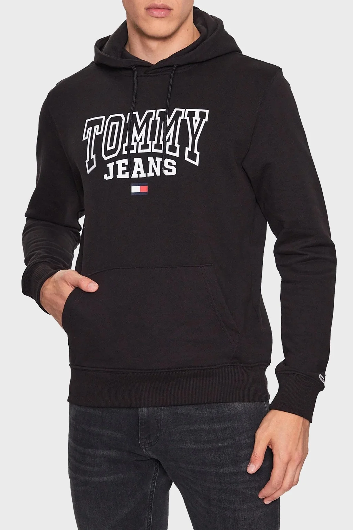 Tommy Hilfiger Pamuklu Regular Fit Kapüşonlu Yaka Erkek Sweat DM0DM16792 BDS SİYAH - 1