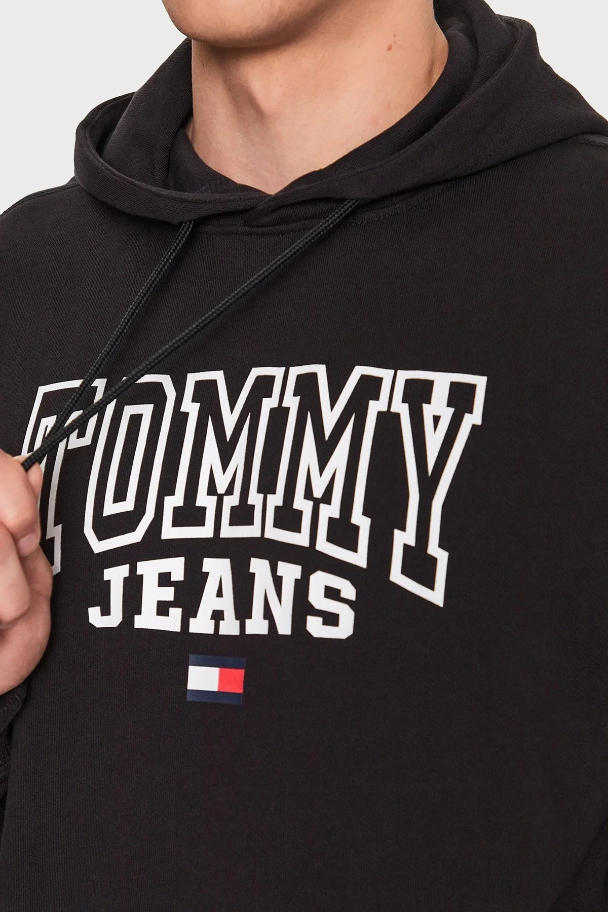 Tommy Hilfiger Pamuklu Regular Fit Kapüşonlu Yaka Erkek Sweat DM0DM16792 BDS SİYAH - 4