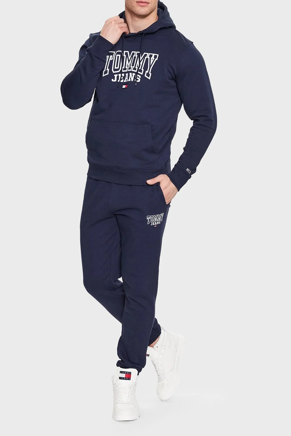 Tommy Hilfiger Pamuklu Regular Fit Kapüşonlu Yaka Erkek Sweat DM0DM16792 C87 LACİVERT - 3