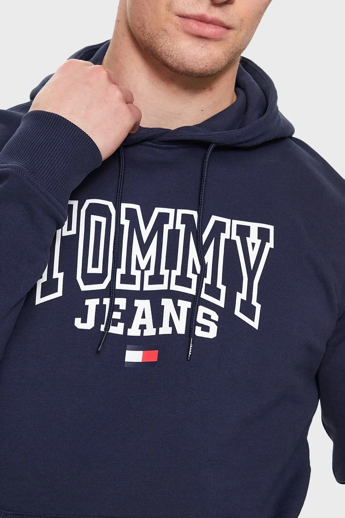 Tommy Hilfiger Pamuklu Regular Fit Kapüşonlu Yaka Erkek Sweat DM0DM16792 C87 LACİVERT - 4