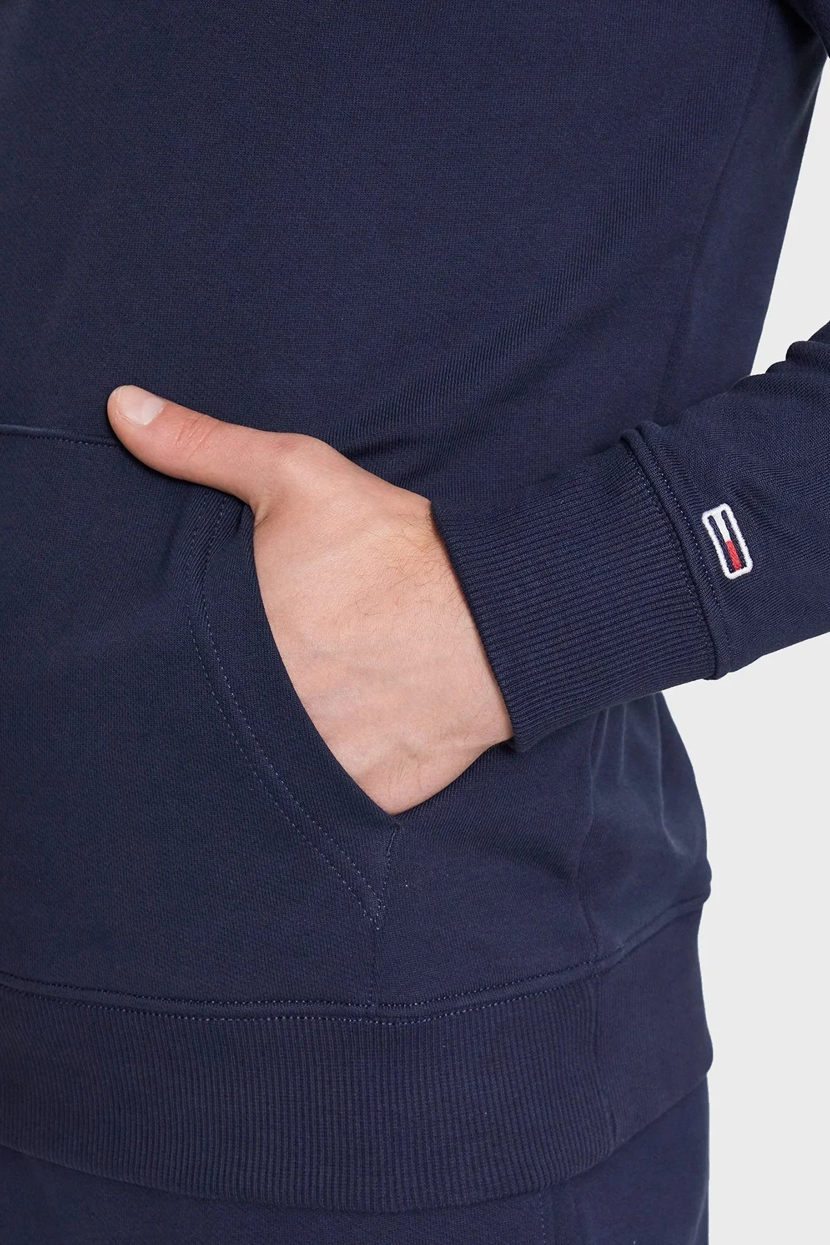 Tommy Hilfiger Pamuklu Regular Fit Kapüşonlu Yaka Erkek Sweat DM0DM16792 C87 LACİVERT - 5