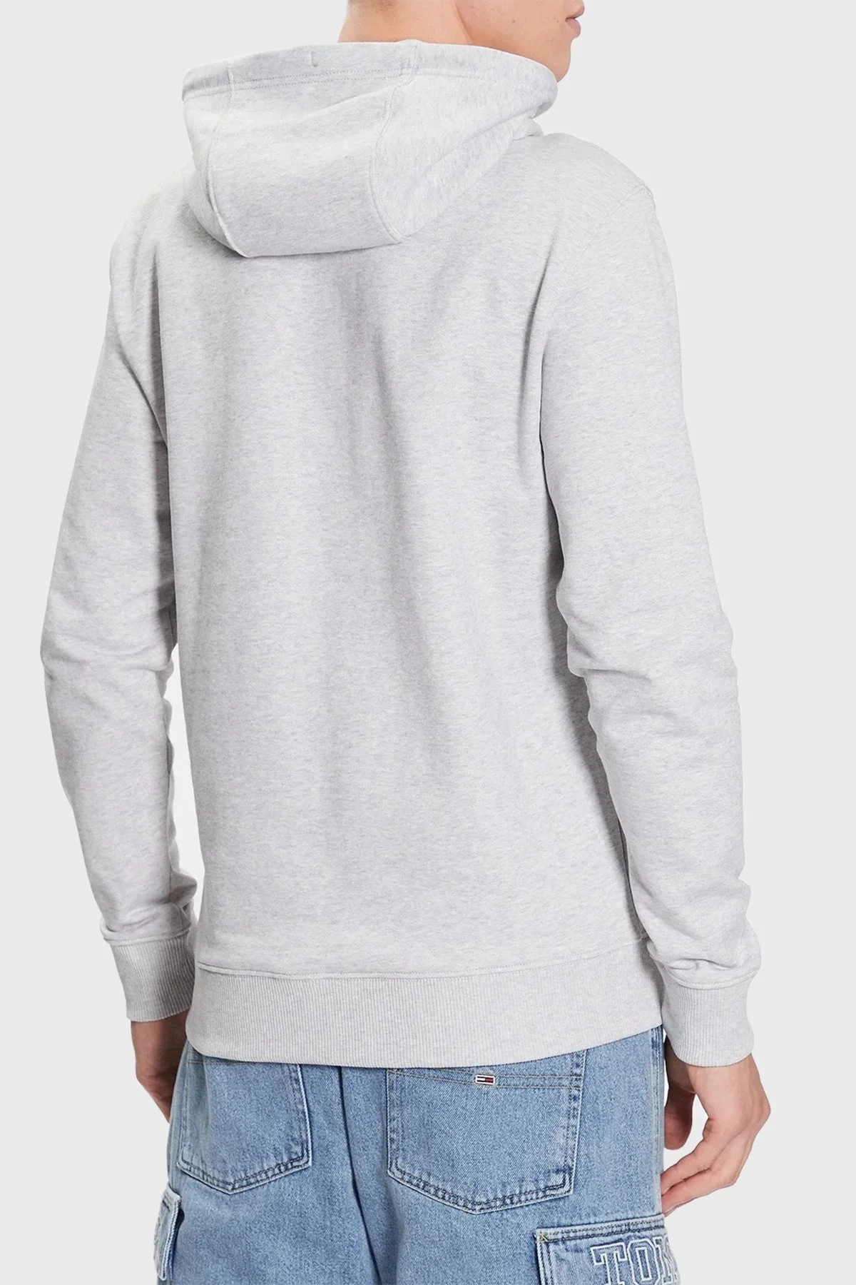 Tommy Hilfiger Pamuklu Regular Fit Kapüşonlu Yaka Erkek Sweat DM0DM16792 PJ4 AÇIK GRİ - 2