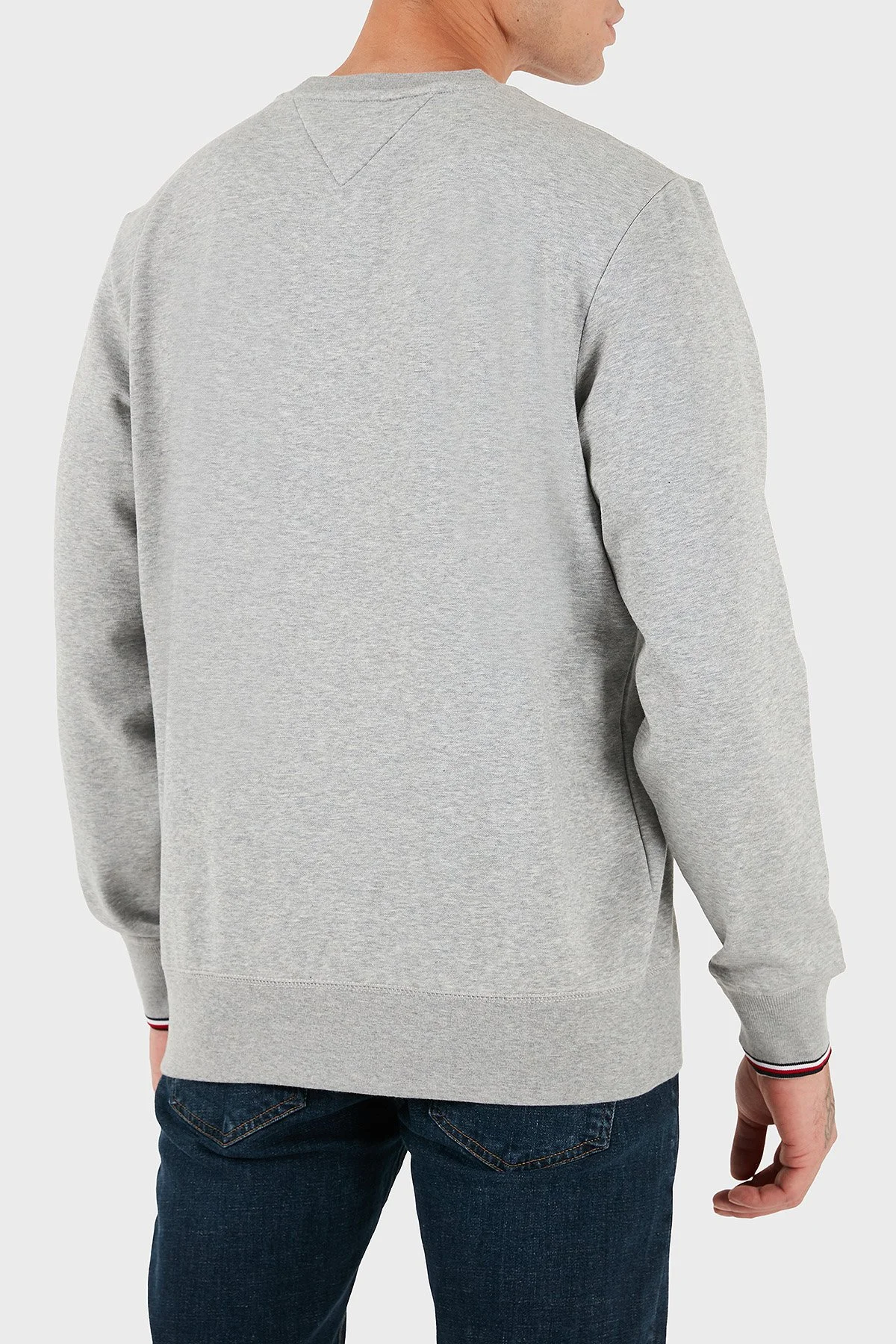Tommy Hilfiger Pamuklu Regular Fit Logolu Erkek Sweat MW0MW33639 P01 GRİ - 5