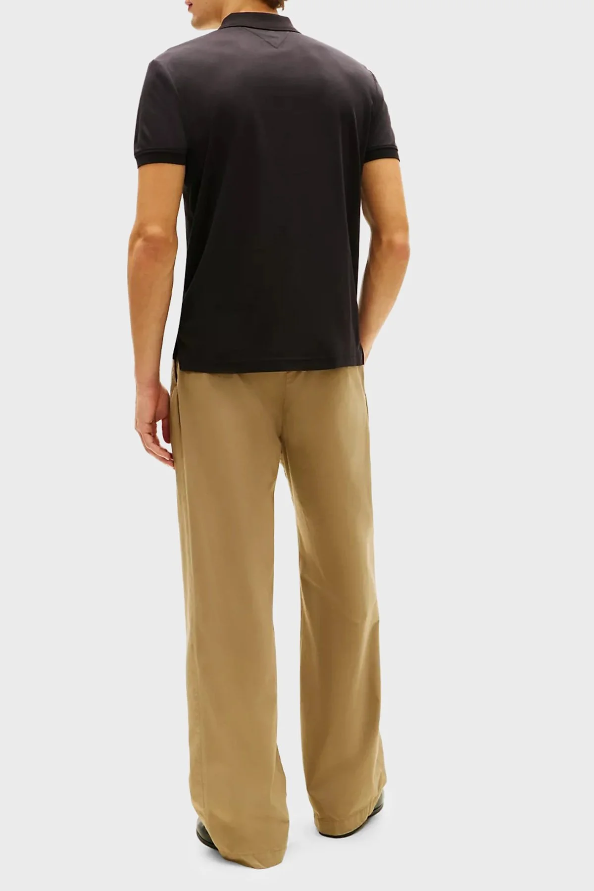 Tommy Hilfiger Pamuklu Regular Fit Logolu Fermuarlı Erkek Polo Yaka T Shirt MW0MW42758 BDS SİYAH - 3