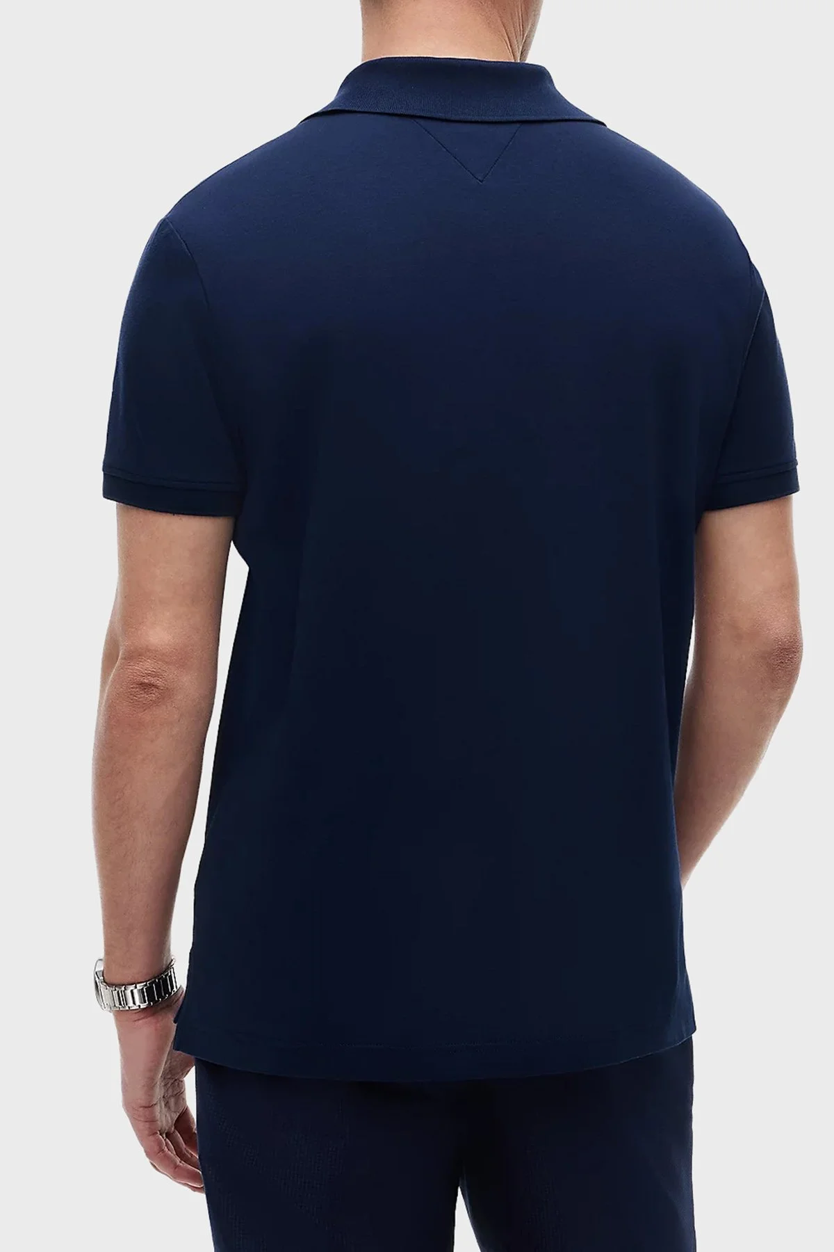Tommy Hilfiger Pamuklu Regular Fit Logolu Fermuarlı Erkek Polo Yaka T Shirt MW0MW42758 DCC LACİVERT - 3