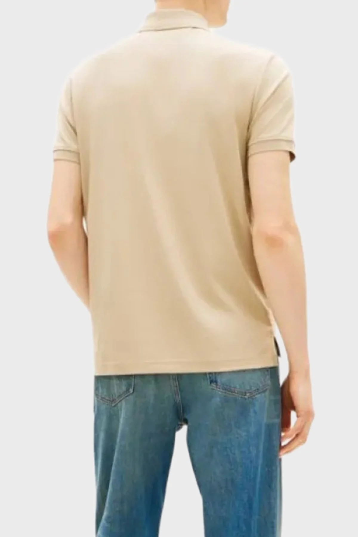 Tommy Hilfiger Pamuklu Regular Fit Logolu Fermuarlı Erkek Polo Yaka T Shirt MW0MW42758 RBT KUM - 4