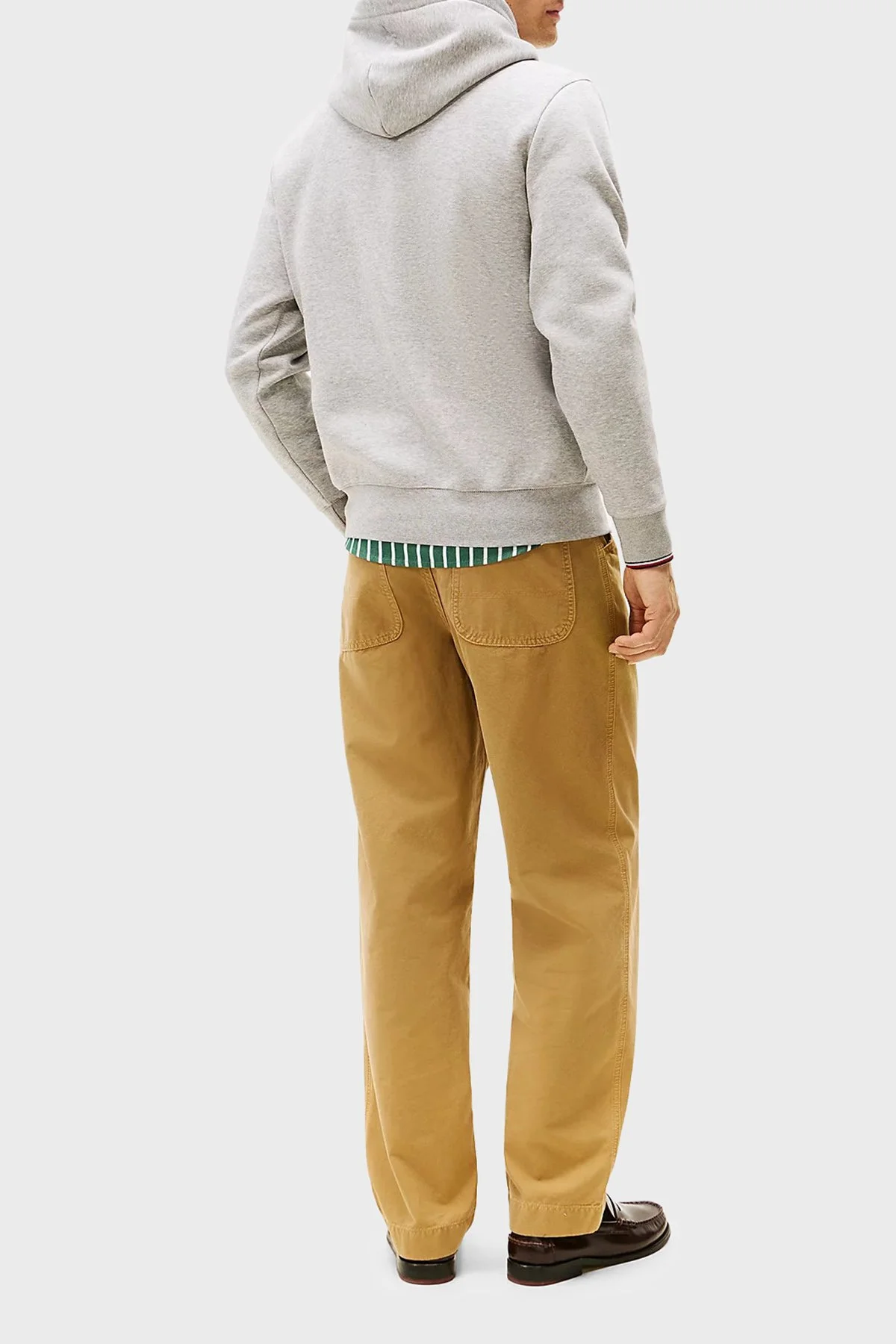 Tommy Hilfiger Pamuklu Regular Fit Logolu Kapüşon Yaka Erkek Sweat MW0MW32673 P01 GRİ - 4