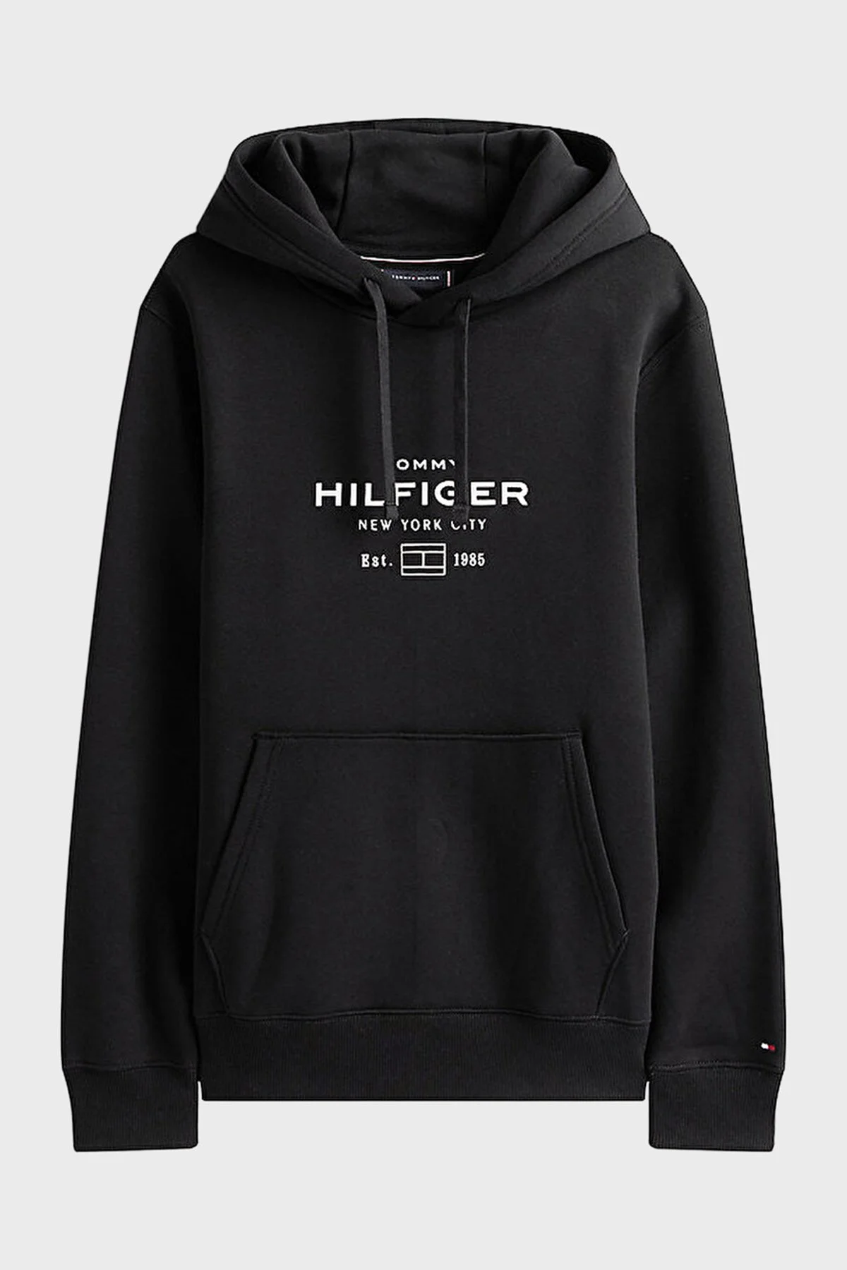 Tommy Hilfiger Pamuklu Regular Fit Logolu Kapüşonlu Erkek Sweat MW0MW40864 BDS SİYAH - 5