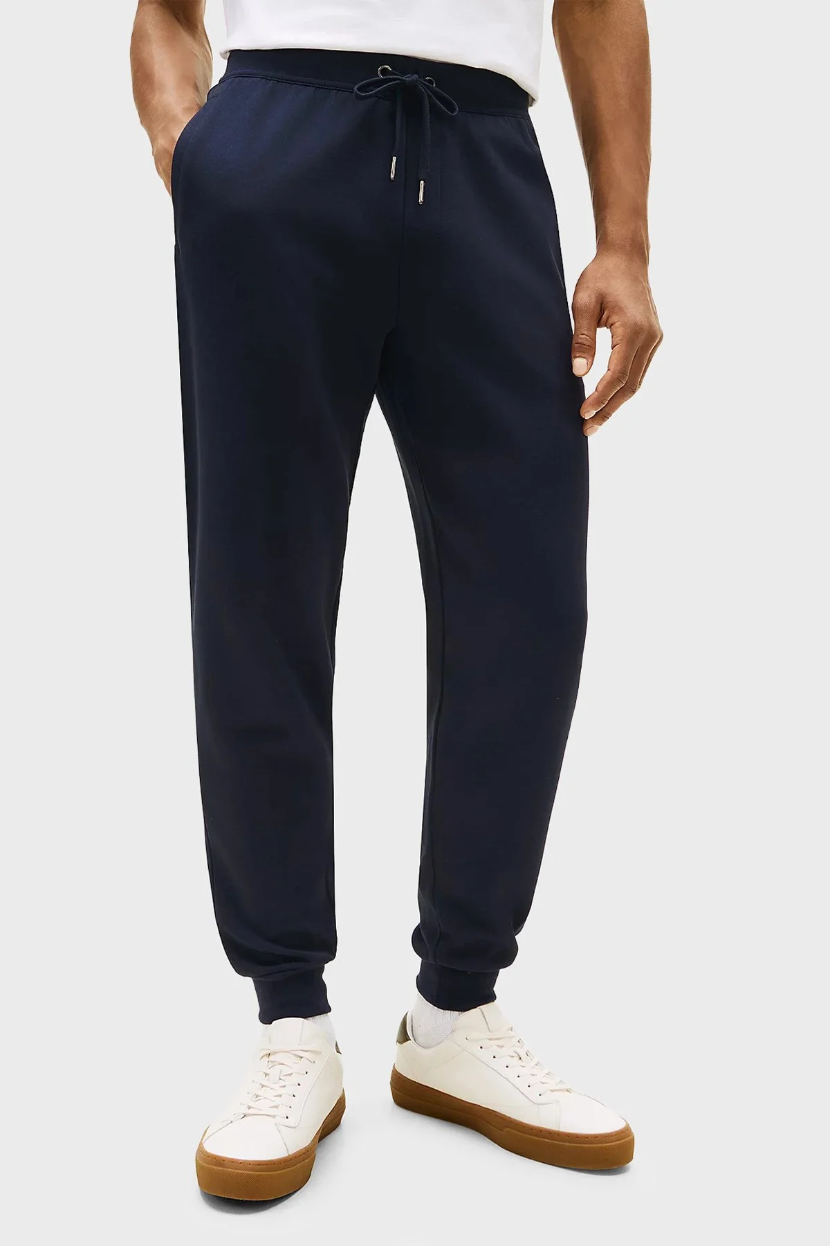 Tommy Hilfiger Pamuklu Regular Fit Logolu Normal Bel Erkek Eşofman Altı MW0MW42856 DW5 LACİVERT - 1