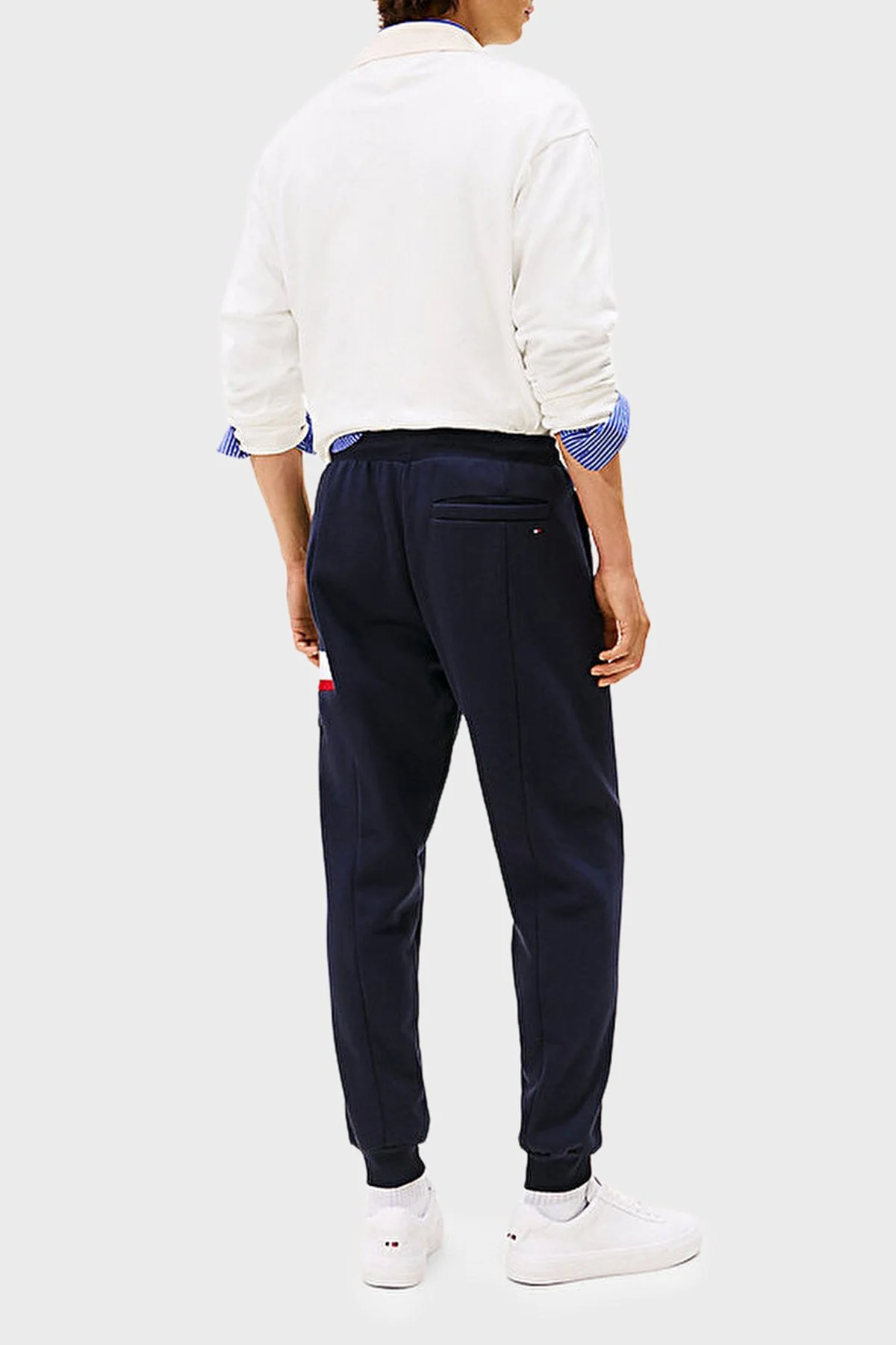 Tommy Hilfiger Pamuklu Regular Fit Logolu Normal Bel Erkek Pantolon MW0MW40416 DW5 LACİVERT - 4