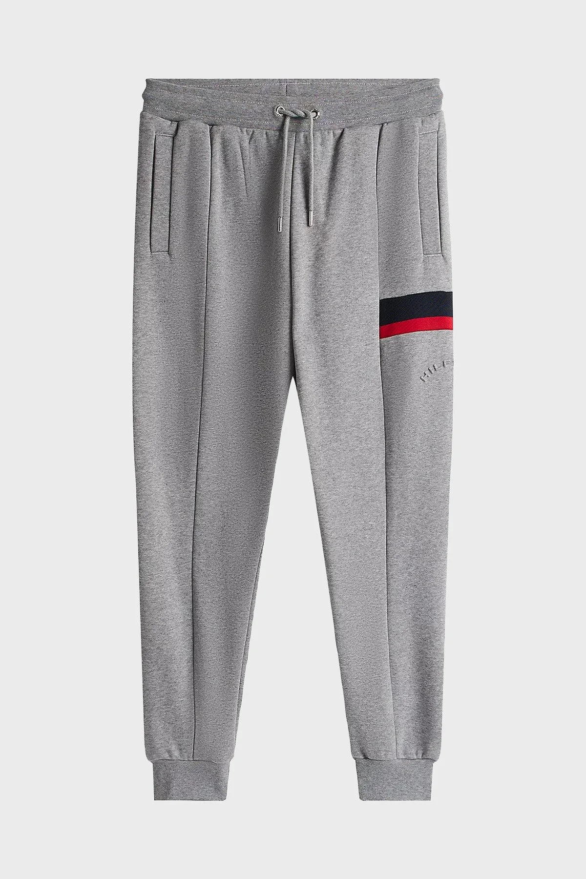 Tommy Hilfiger Pamuklu Regular Fit Logolu Normal Bel Erkek Pantolon MW0MW40416 P91 GRİ - 5