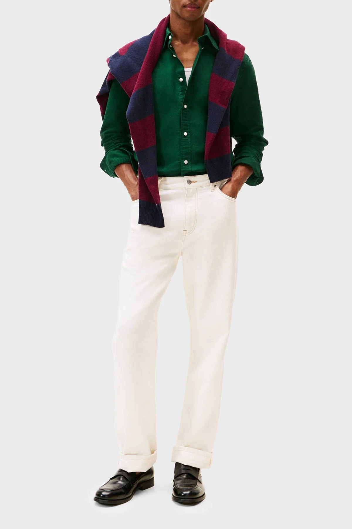 Tommy Hilfiger Pamuklu Regular Fit Logolu Uzun Kollu Erkek Gömlek MW0MW35774 0IA YEŞİL - 2