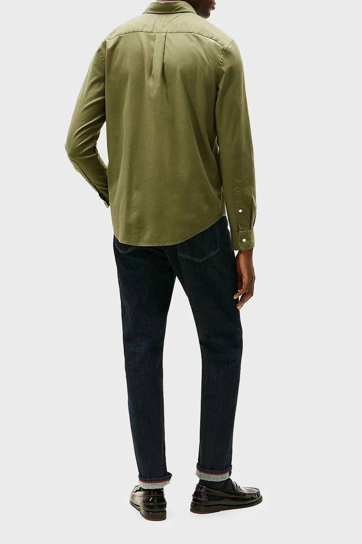 Tommy Hilfiger Pamuklu Regular Fit Logolu Uzun Kollu Erkek Gömlek MW0MW40469 PLI YEŞİL - 4