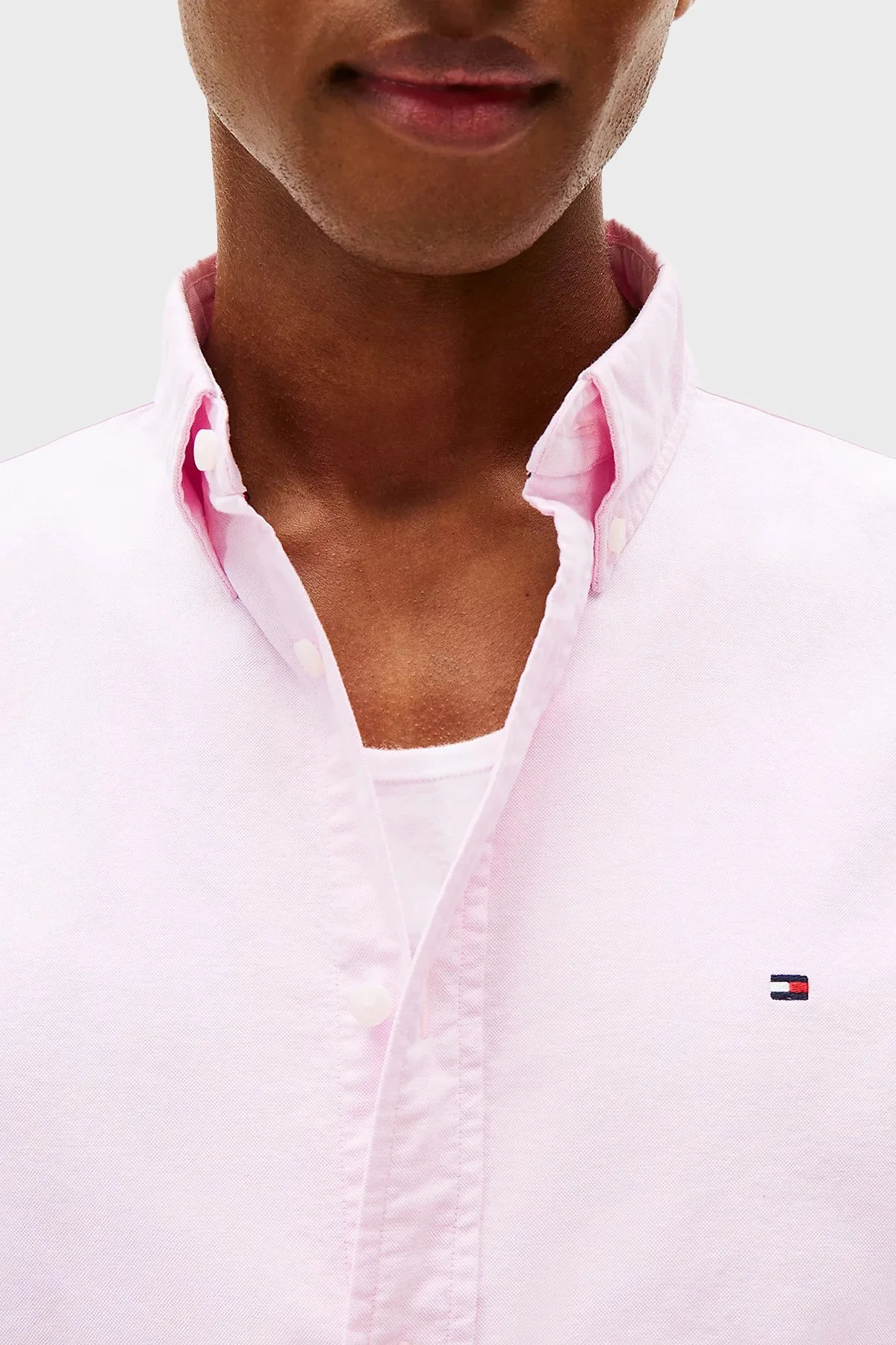 Tommy Hilfiger Pamuklu Regular Fit Uzun Kollu Erkek Gömlek MW0MW35774 TOR PEMBE - 4