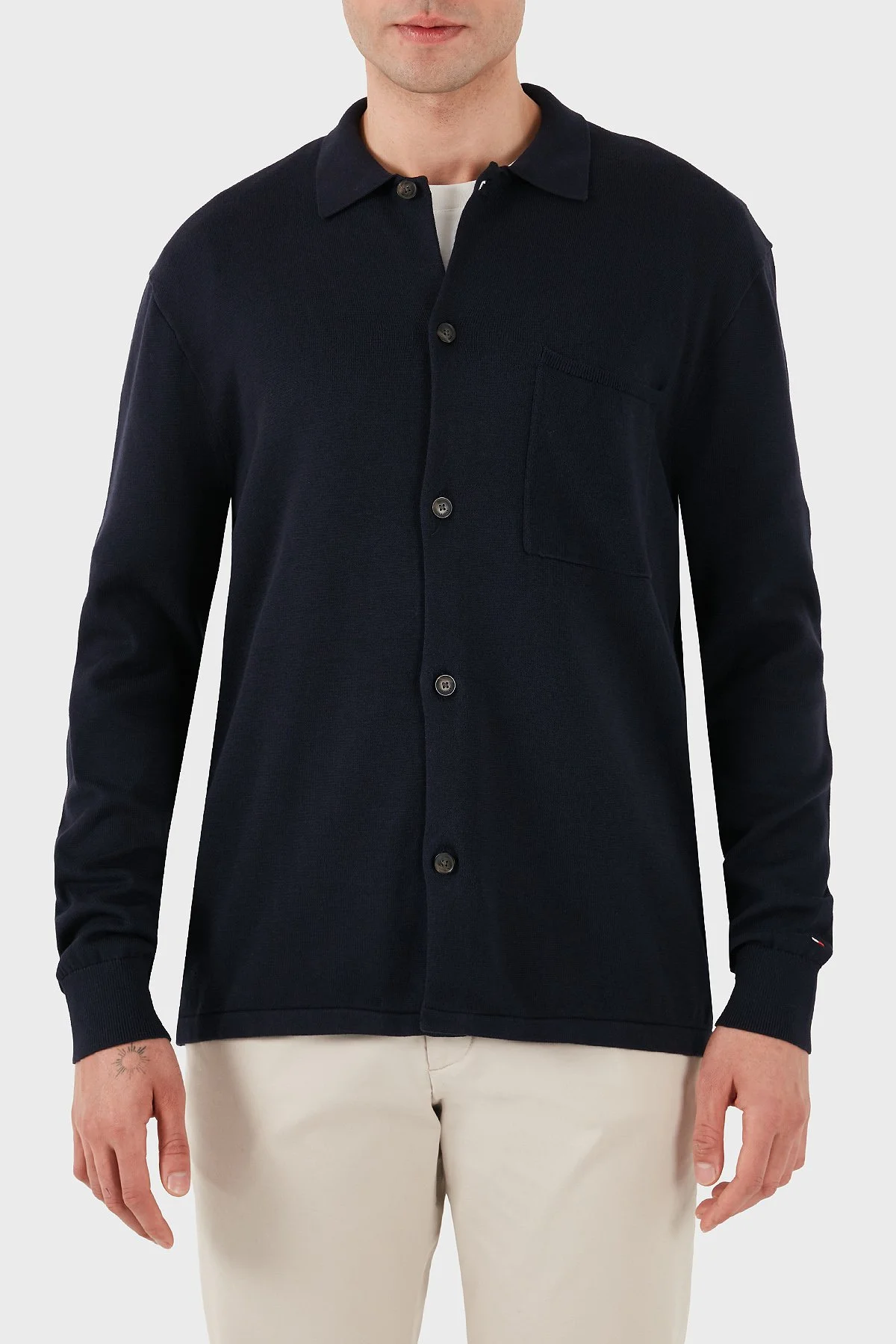 Tommy Hilfiger Pamuklu Regular Fit Uzun Kollu Erkek Gömlek MW0MW40432 DW5 LACİVERT - 1