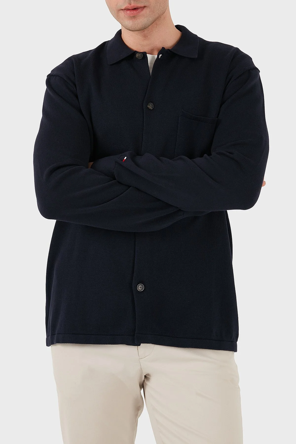 Tommy Hilfiger Pamuklu Regular Fit Uzun Kollu Erkek Gömlek MW0MW40432 DW5 LACİVERT - 3