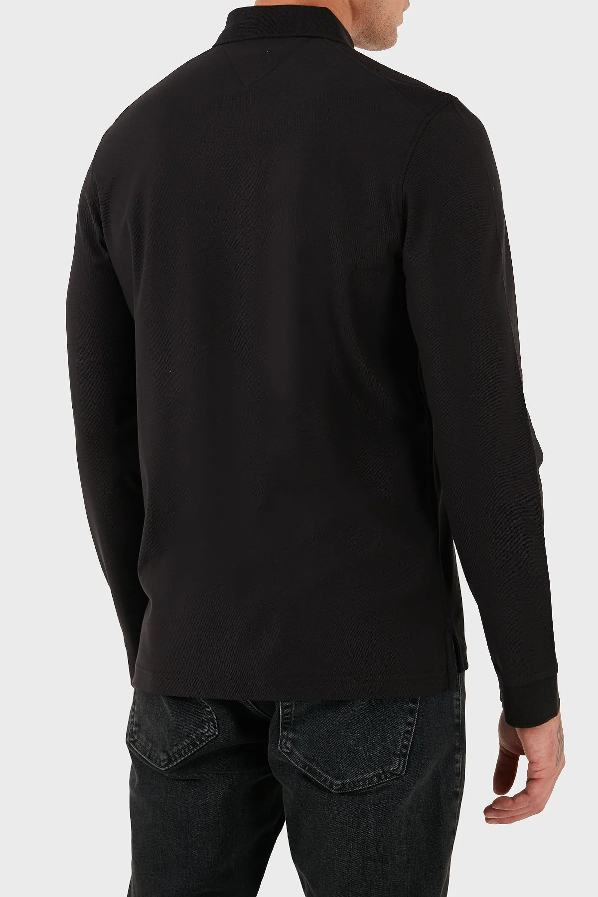 Tommy Hilfiger Pamuklu Regular Fit Yarım Fermuarlı Erkek Polo Yaka Sweat MW0MW44244 BDS SİYAH - 2