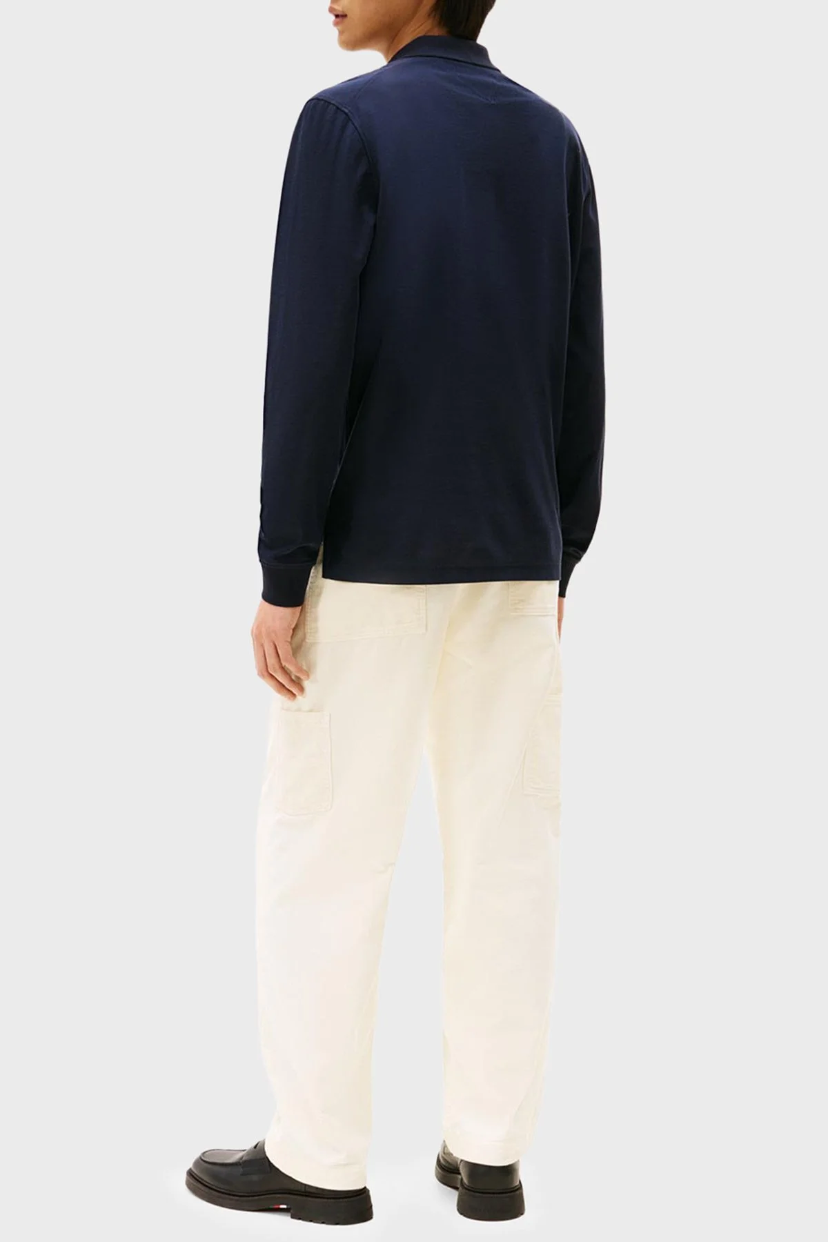 Tommy Hilfiger Pamuklu Regular Fit Yarım Fermuarlı Erkek Polo Yaka Sweat MW0MW44244 DW5 LACİVERT - 3