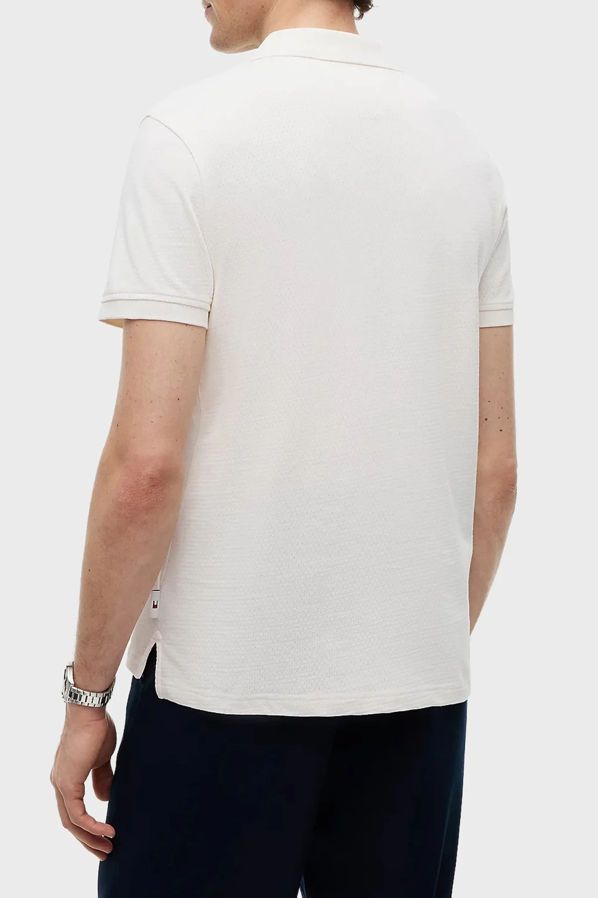 Tommy Hilfiger Pamuklu Regular Fit Yarım Fermuarlı Erkek Polo Yaka T Shirt MW0MW42762 Z00 AÇIK BEJ - 3