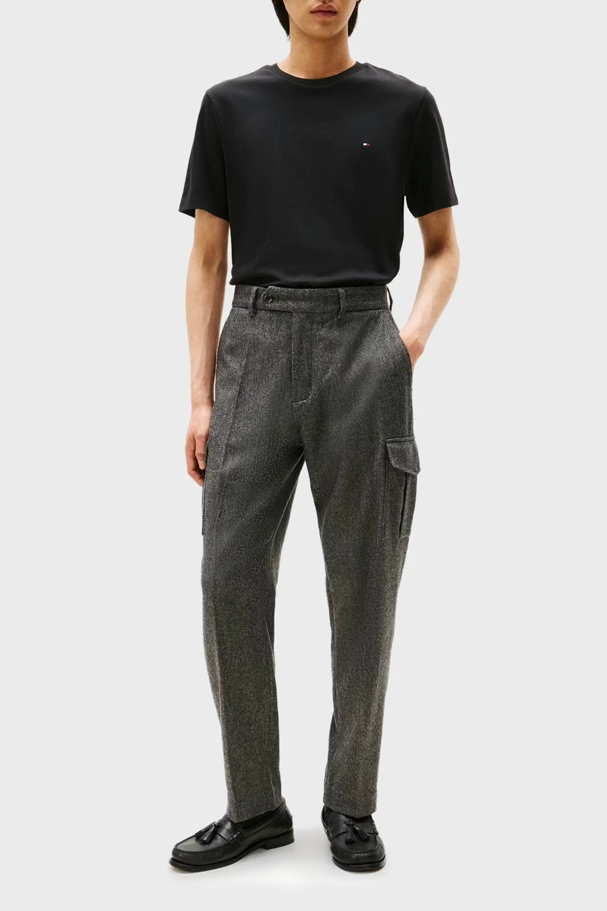 Tommy Hilfiger Pamuklu Reguları Fit Logolu Bisiklet Yaka Erkek T Shirt MW0MW37508 BDS SİYAH - 2