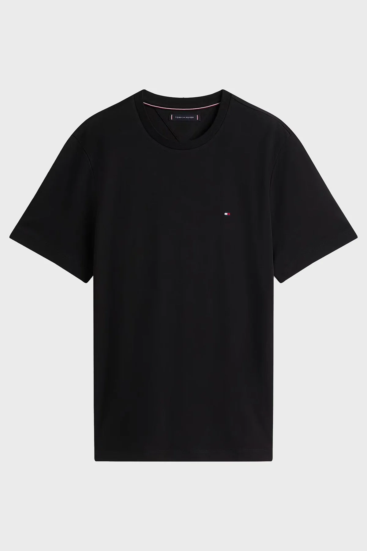 Tommy Hilfiger Pamuklu Reguları Fit Logolu Bisiklet Yaka Erkek T Shirt MW0MW37508 BDS SİYAH - 5