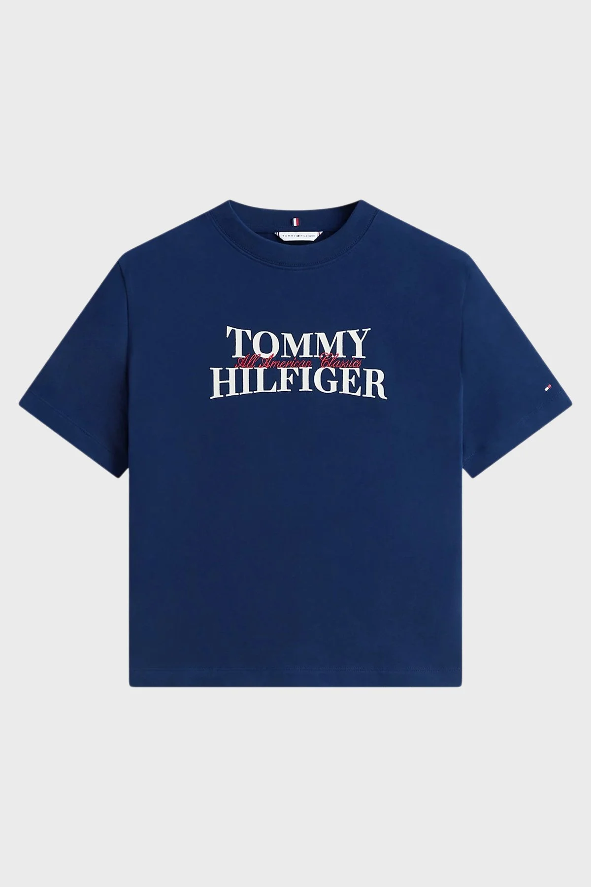 Tommy Hilfiger Pamuklu Relaxed Fit Bisiklet Yaka Bayan T Shirt WW0WW47884 C1G LACİVERT - 5
