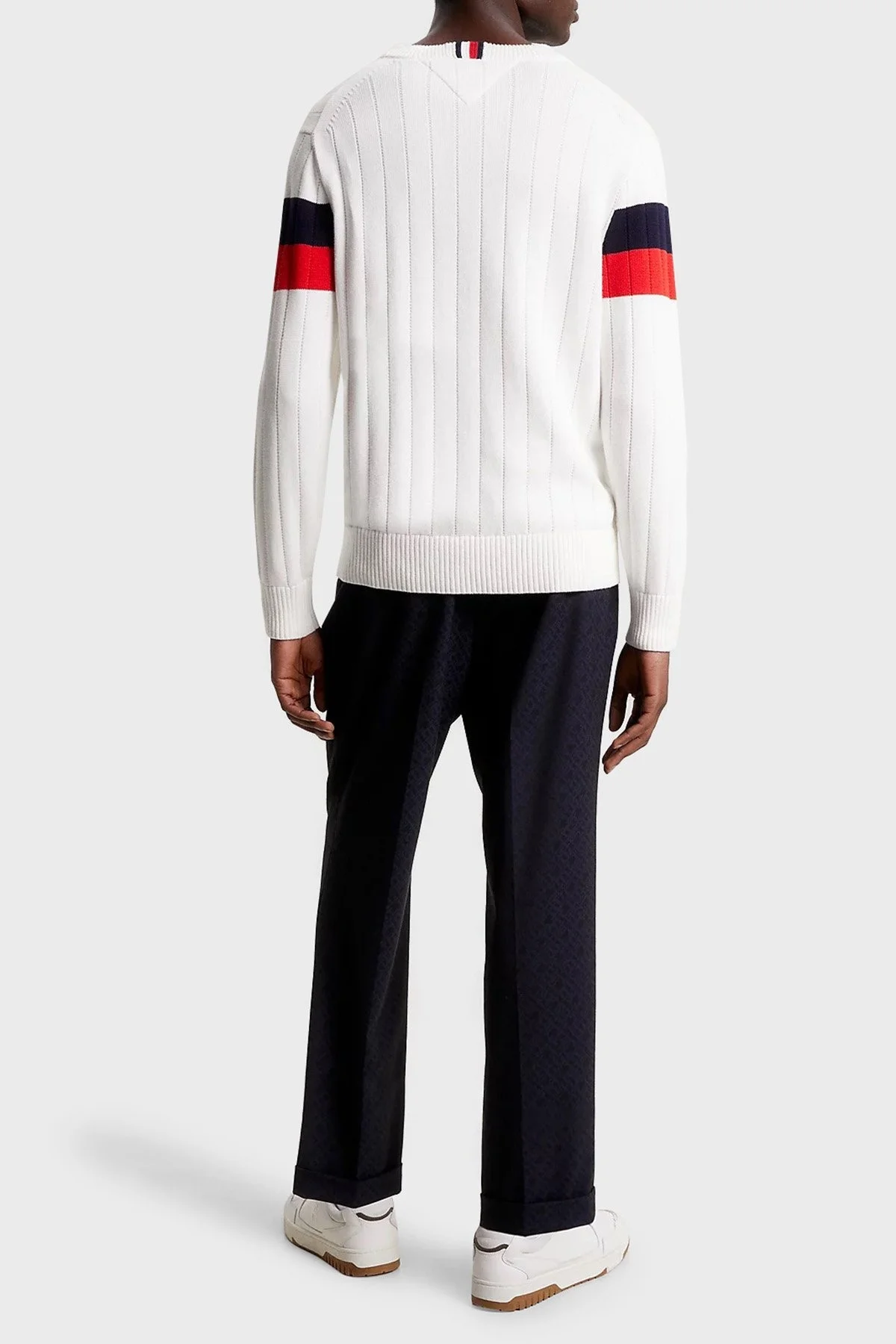 Tommy Hilfiger Pamuklu Regular Fit Bisiklet Yaka Erkek Kazak MW0MW33094 0GY EKRU - 3