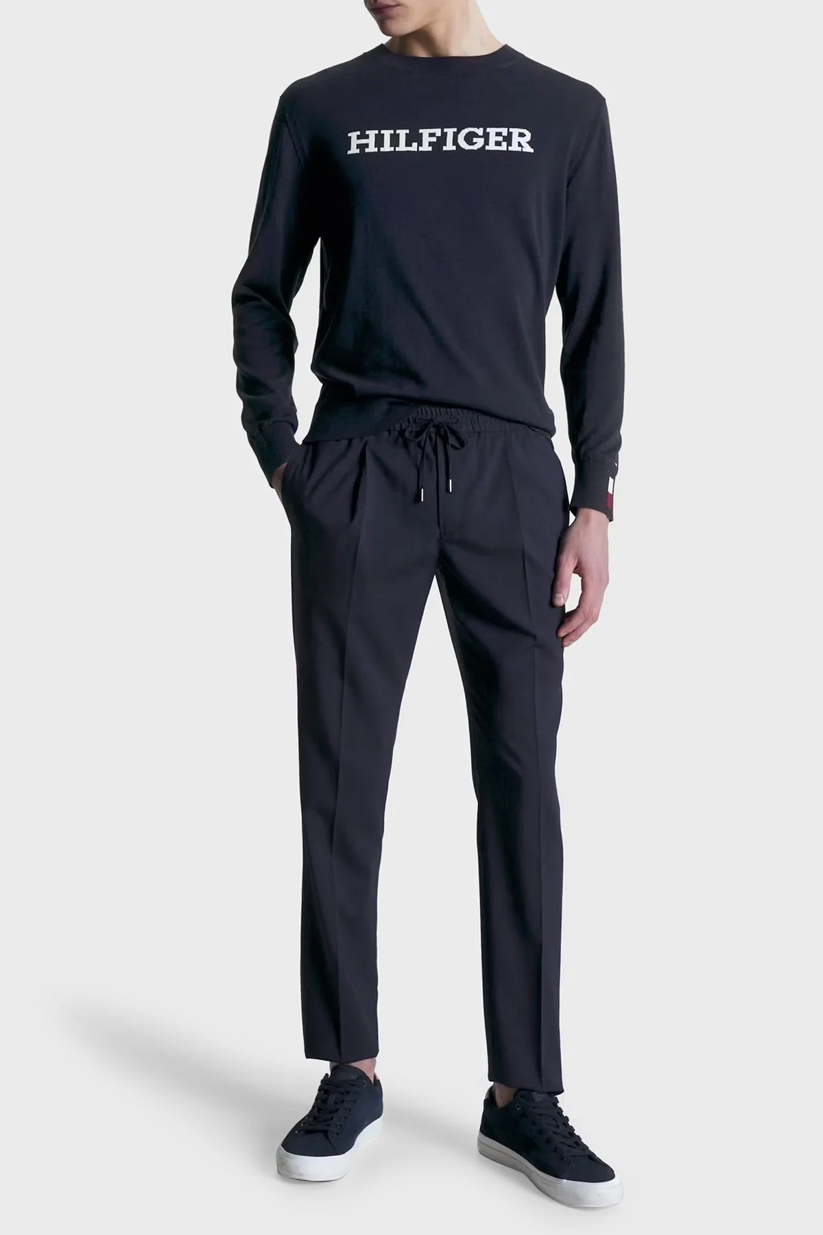 Tommy Hilfiger Pamuklu Relaxed Fit Bisiklet Yaka Erkek Sweat MW0MW31584 DW5 LACİVERT - 3