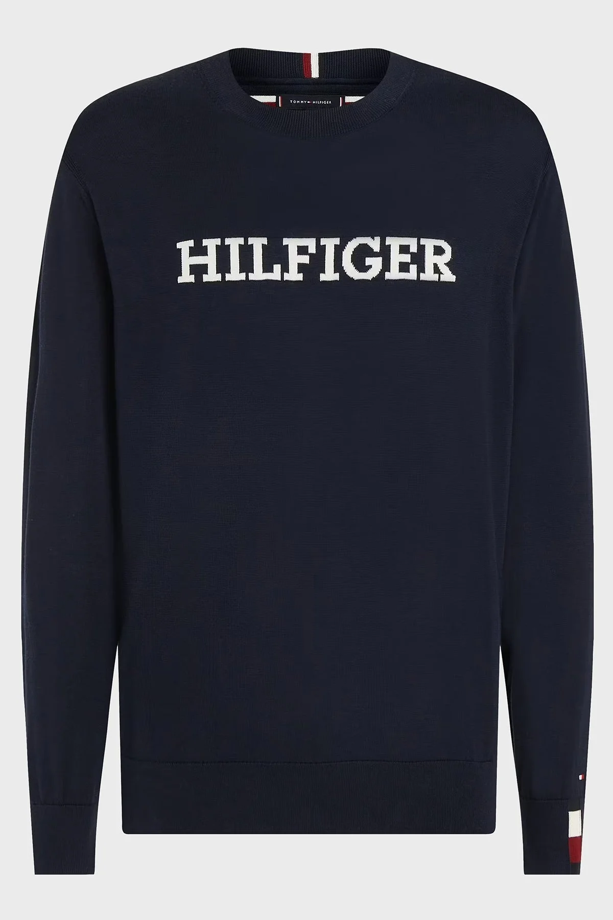 Tommy Hilfiger Pamuklu Relaxed Fit Bisiklet Yaka Erkek Sweat MW0MW31584 DW5 LACİVERT - 4