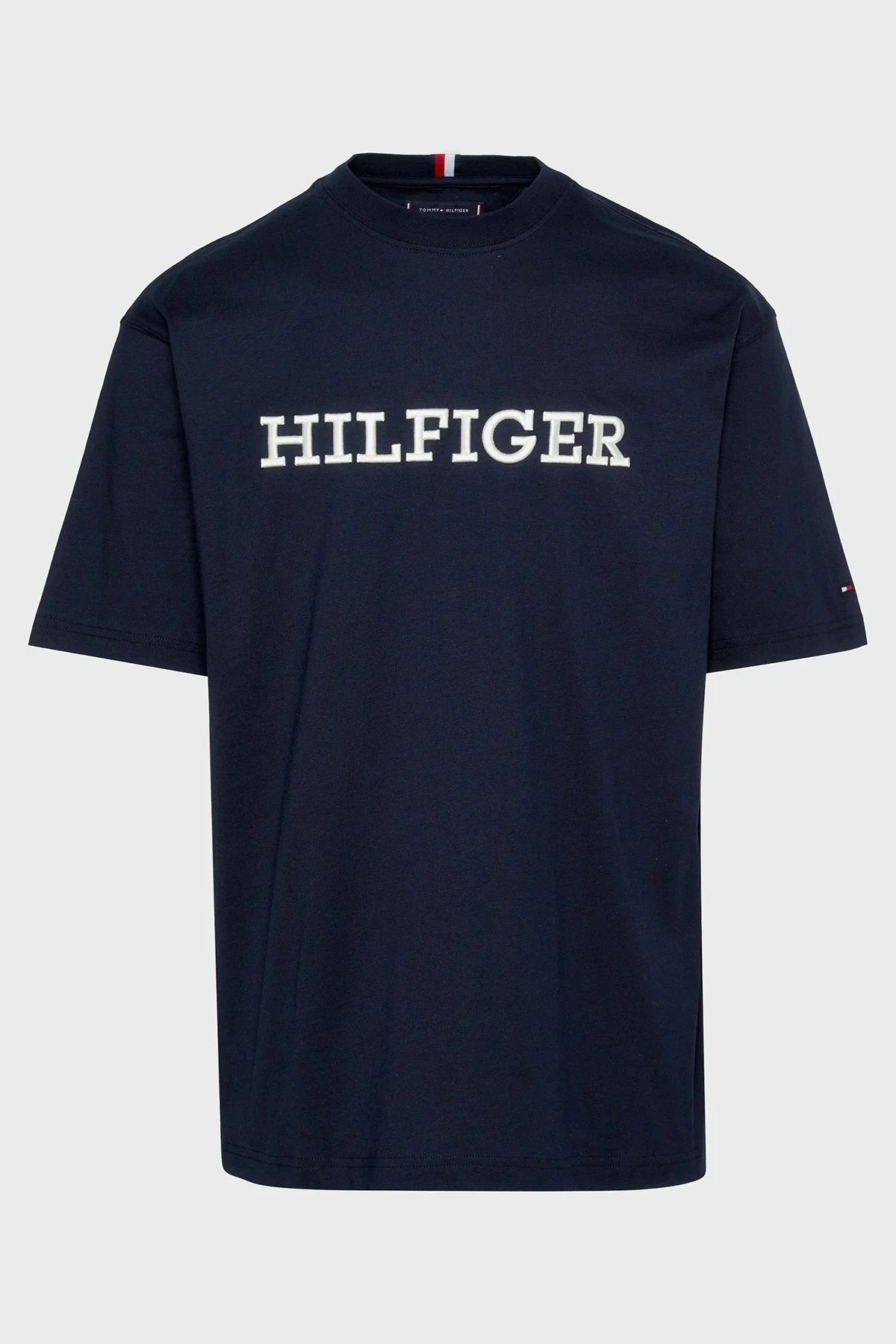 Tommy Hilfiger Pamuklu Relaxed Fit Bisiklet Yaka Erkek T Shirt MW0MW32619 DW5 LACİVERT - 15