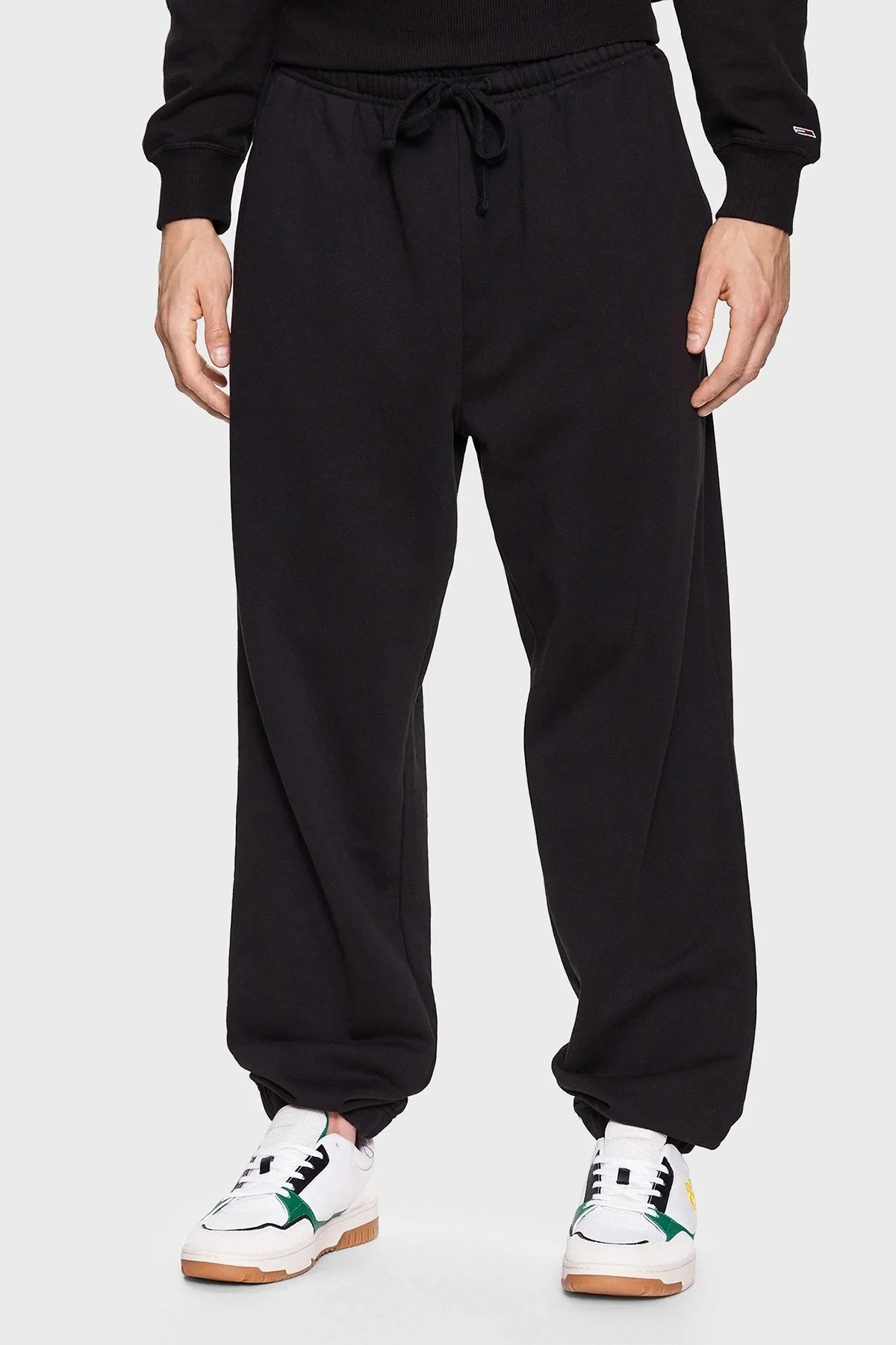 Tommy Hilfiger Pamuklu Relaxed Fit Cepli Erkek Eşofman Altı DM0DM16336 BDS SİYAH - 1