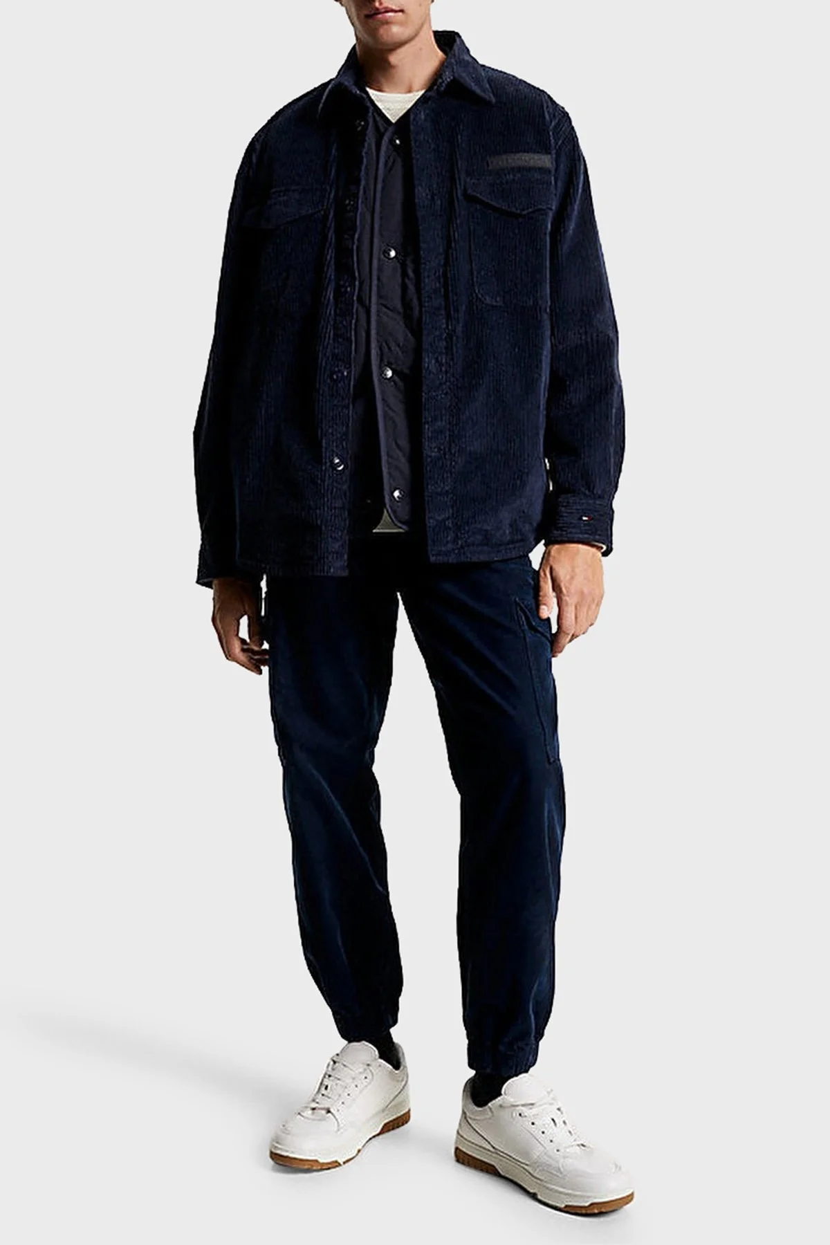 Tommy Hilfiger Pamuklu Relaxed Fit Kadife Erkek Gömlek Ceket MW0MW32903 DW5 LACİVERT - 2