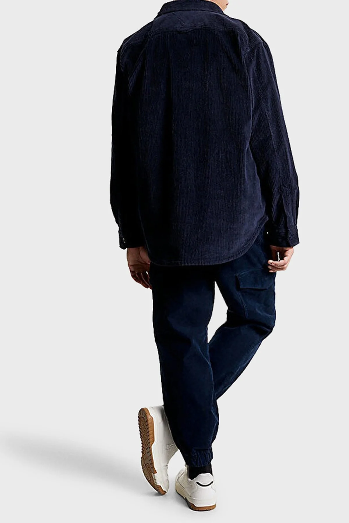 Tommy Hilfiger Pamuklu Relaxed Fit Kadife Erkek Gömlek Ceket MW0MW32903 DW5 LACİVERT - 3